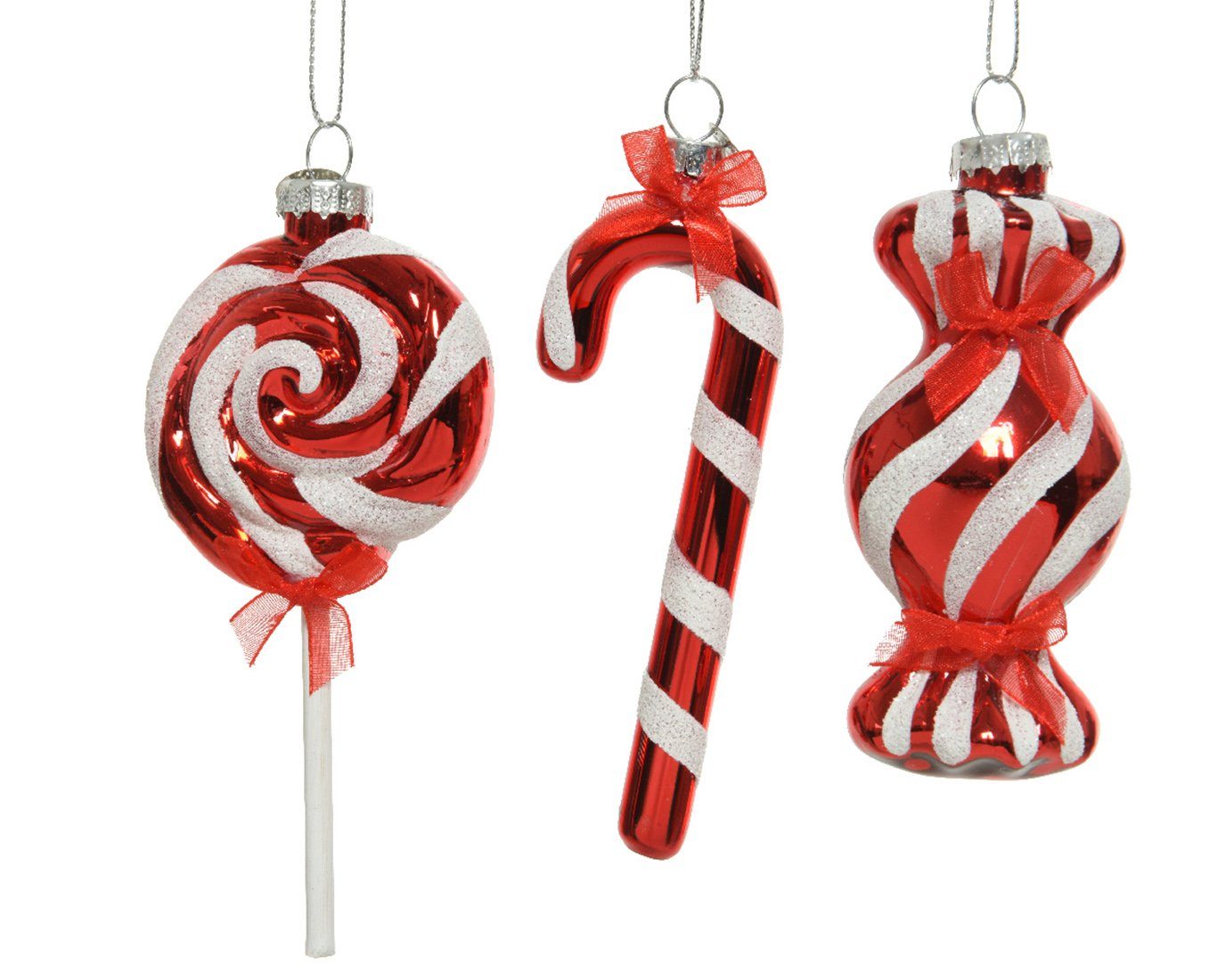 Kaemingk Christbaumschmuck, Christbaumschmuck Glas Lolli Bonbon Zuckerstang günstig online kaufen