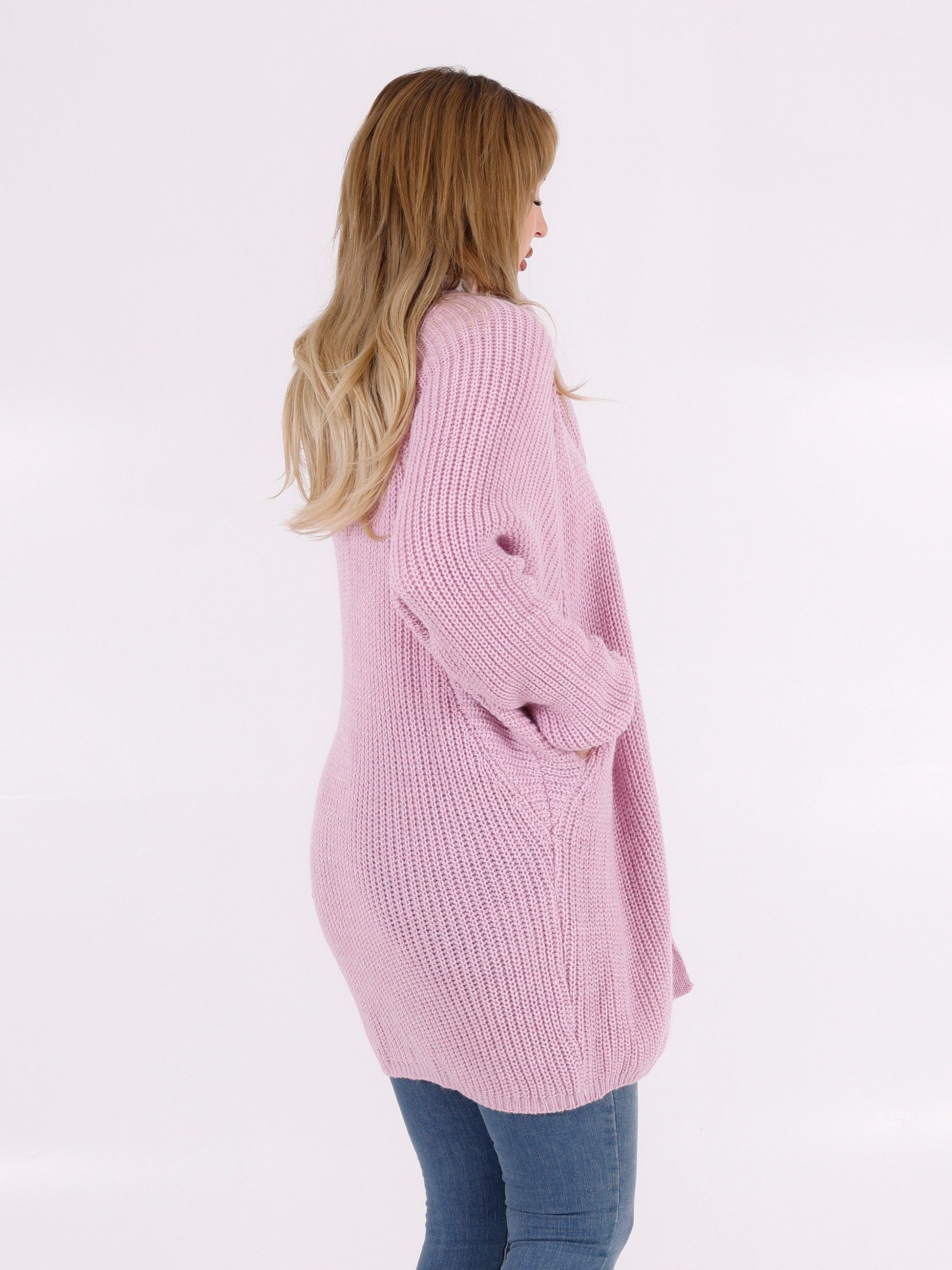 YC Fashion & Style Cardigan Grobstrick-Cardigan im Oversize-Look – One Size (36–52) (1-tlg) in Unifarbe