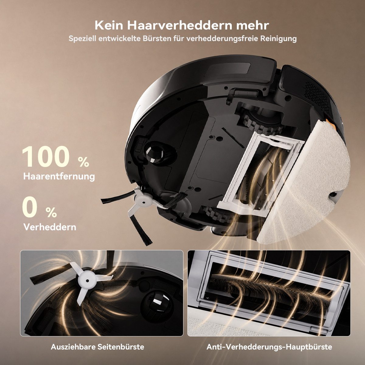 redroad Saugroboter R11 MAX Saugroboter mit Wischfunktion 36000Pa LiDAR/Absaugstation, 1200 W, mit Beutel, Saugroboter mit Wischfunktion, App-Steuerung, für hohe Türschwellen schwarz