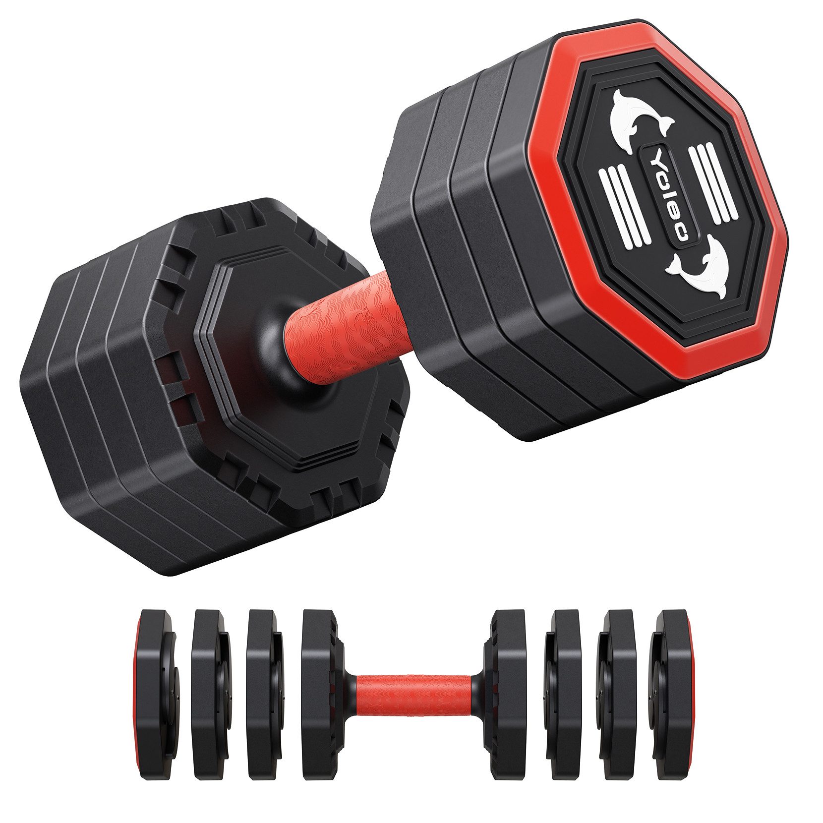 Dripex Hantel-Set Hantel-Set Verstellbare Hantel-Set 4 in 1 Drehbare Befestigungsart, Premium Drehbare Befestigungsart gewichte Tai-Chi-Stil