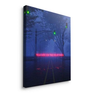 DOTCOMCANVAS® Leinwandbild Keep Walking, Leinwandbild Keep Walking KI AI generiert digitale Kunst Wandbild