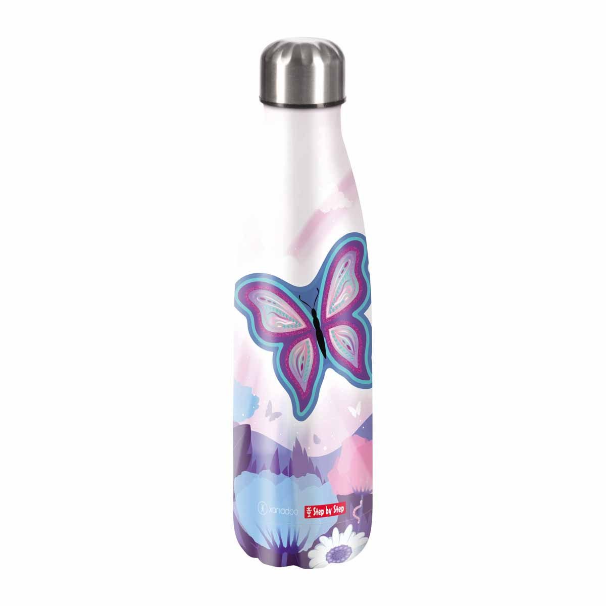 Schulranzen Edelstahl Trinkflasche 0,5 l Butterfly Maja
