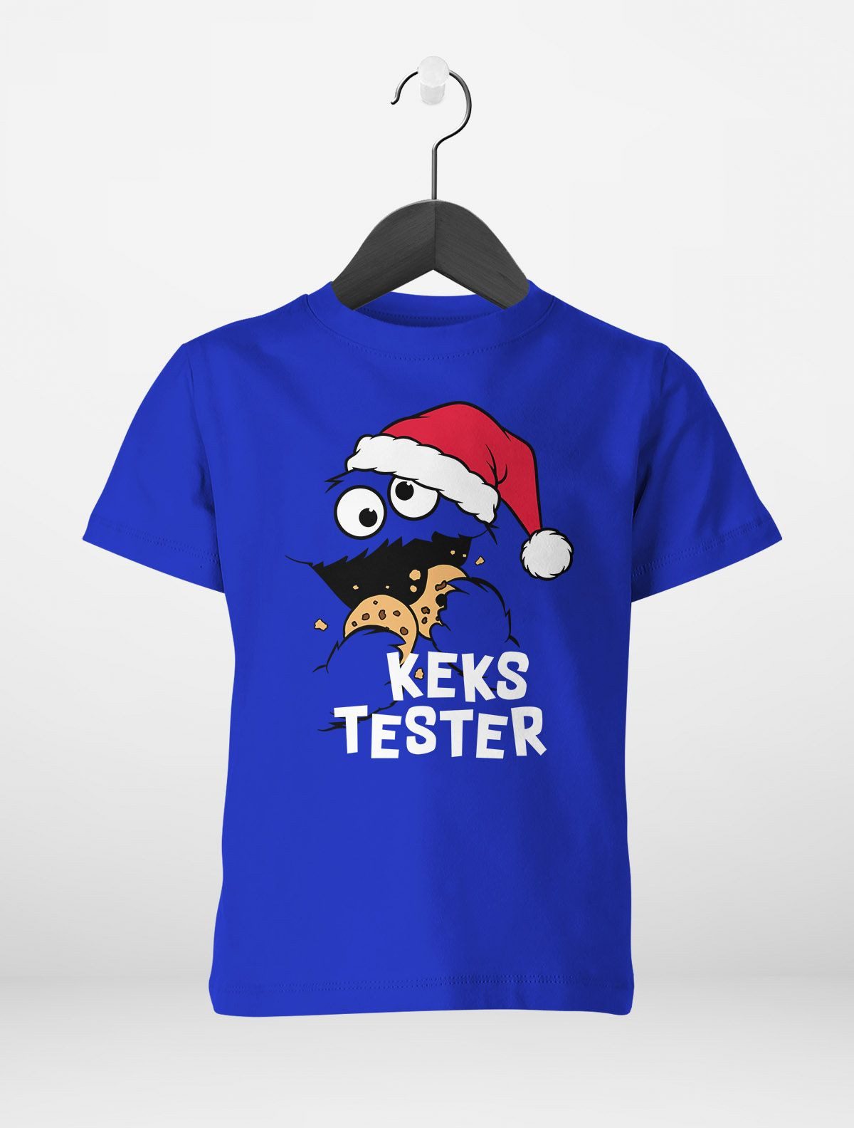 MoonWorks Print-Shirt Kinder T-Shirt Jungen Kekstester Weihnachtsshrit Lustig Cookie Monter