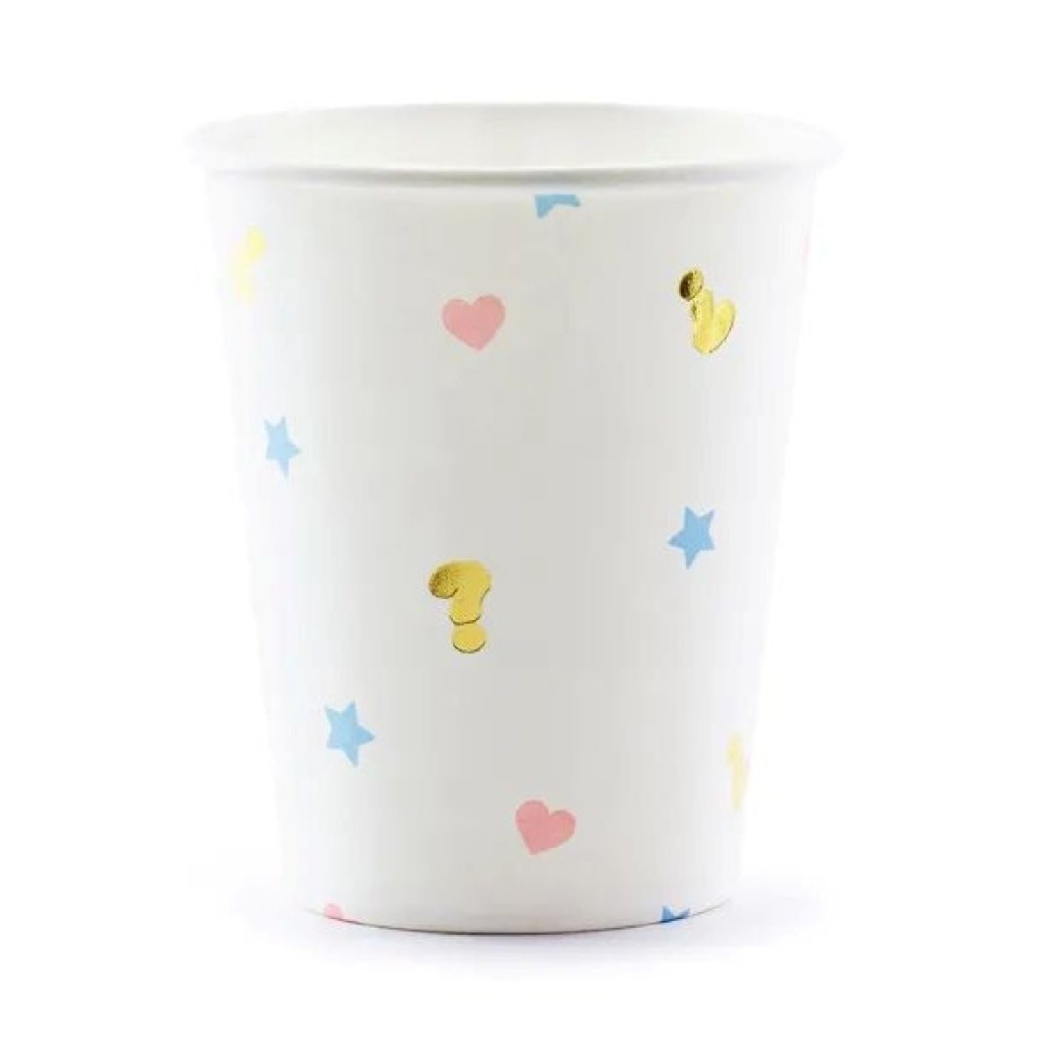 partydeco Geschirr-Set Pappbecher Boy or Girl 200ml, 6 Stück, Papier, Pappe