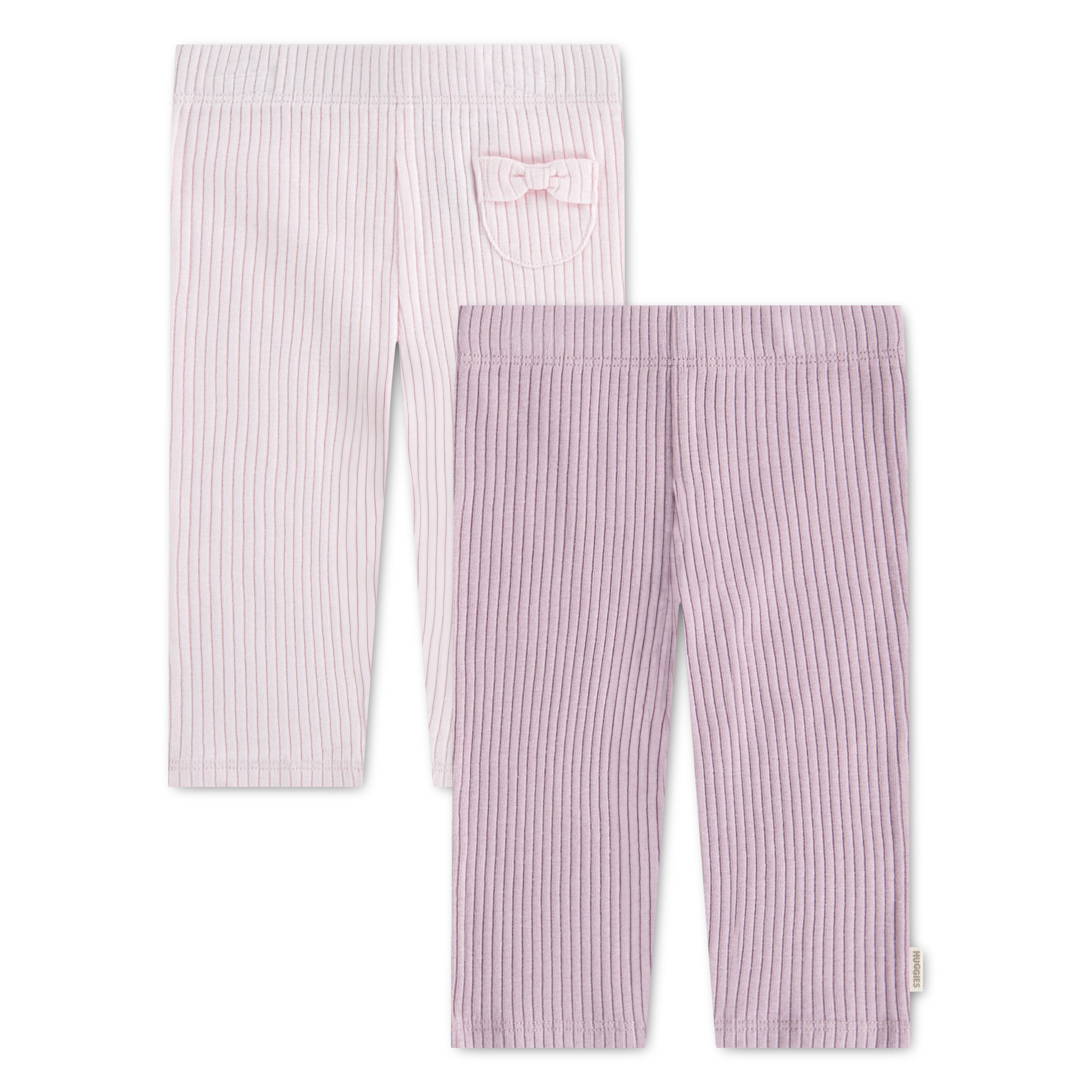 HUGGIES babywear Schlupfhose HUGG 2PK BOTTOMS (Packung, 2-tlg) aus Baumwolle, mit Schleife - for Girls