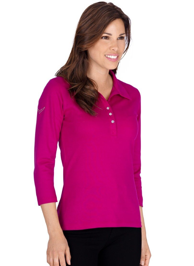 Trigema Poloshirt "TRIGEMA Poloshirt mit Kristallsteinen", (1 tlg.) günstig online kaufen