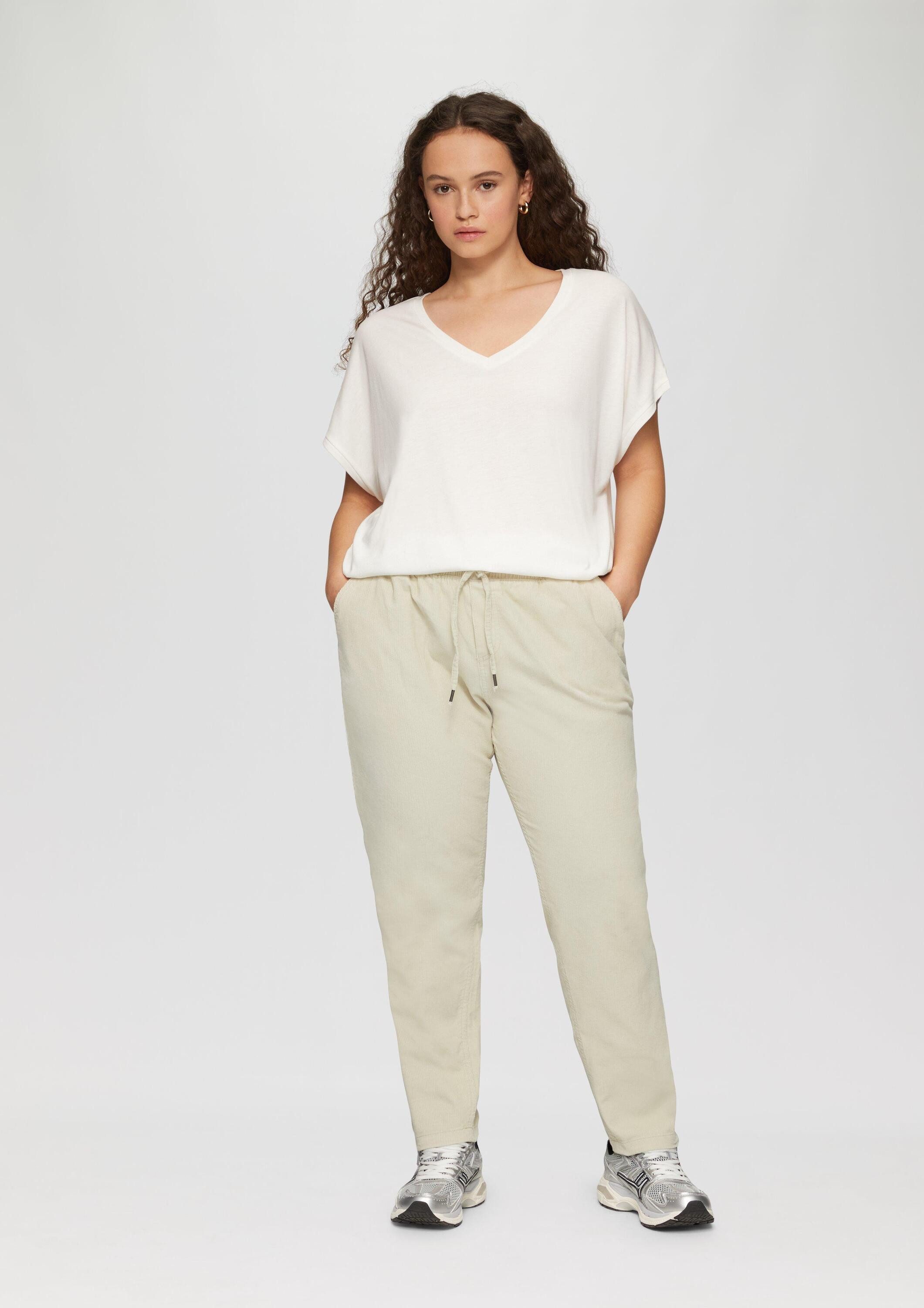 QS Chinos Hose Jogpants aus Feincord
