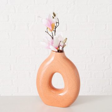 BOLTZE Dekovase "Blomo" aus Keramik in orange H26cm, Vase