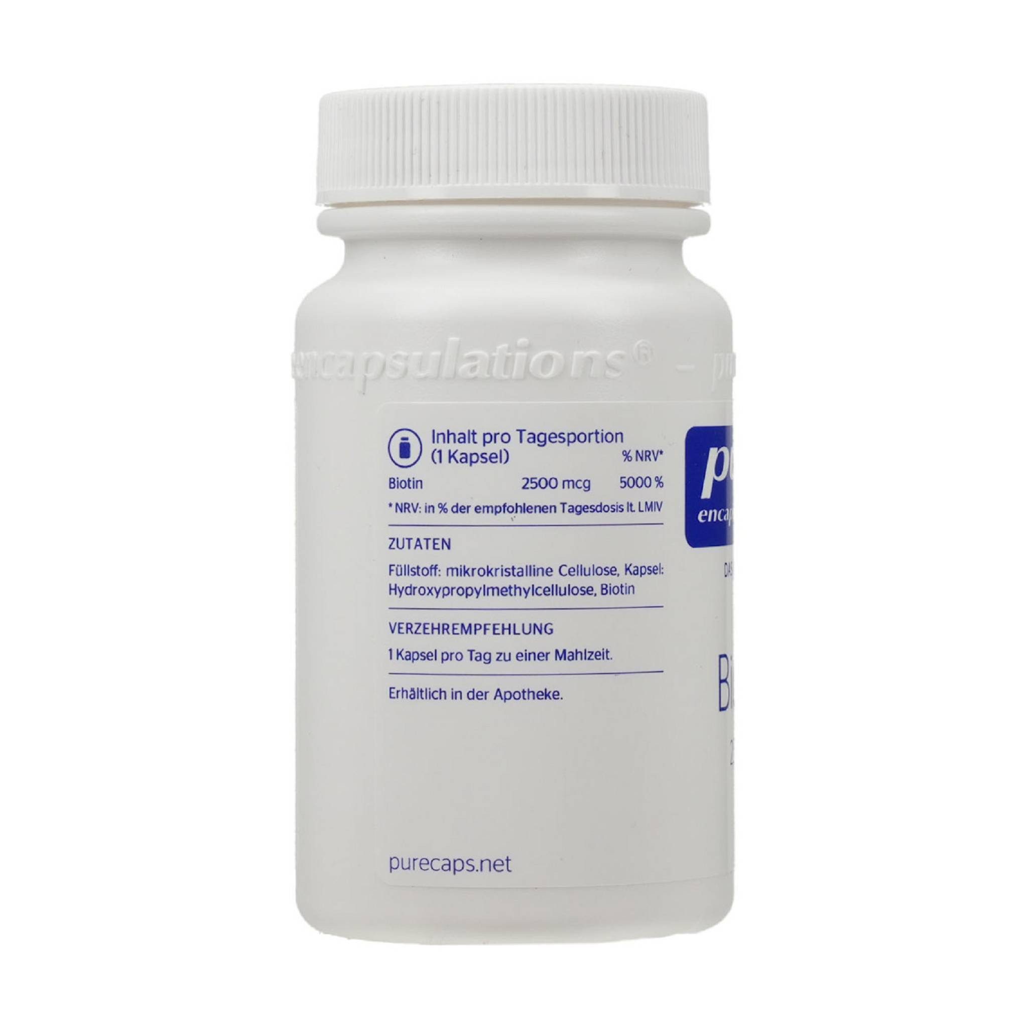pro medico GmbH PURE ENCAPSULATIONS Biotin 2,5 mg Kapseln Kapseln