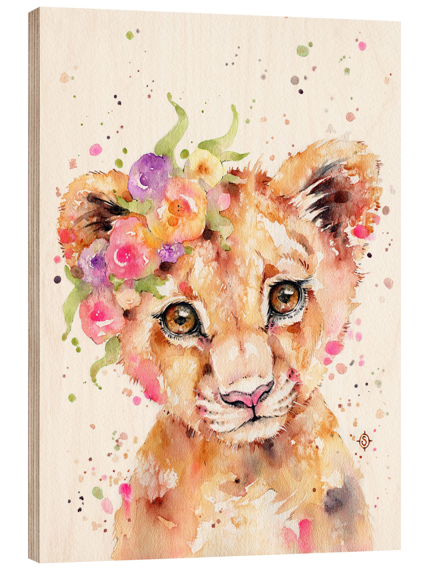 Posterlounge Wandbild Kleine Löwin, Sillier Than Sally, erhältlich als Poster, Leinwandbild, Wandsticker oder Acrylglasbild