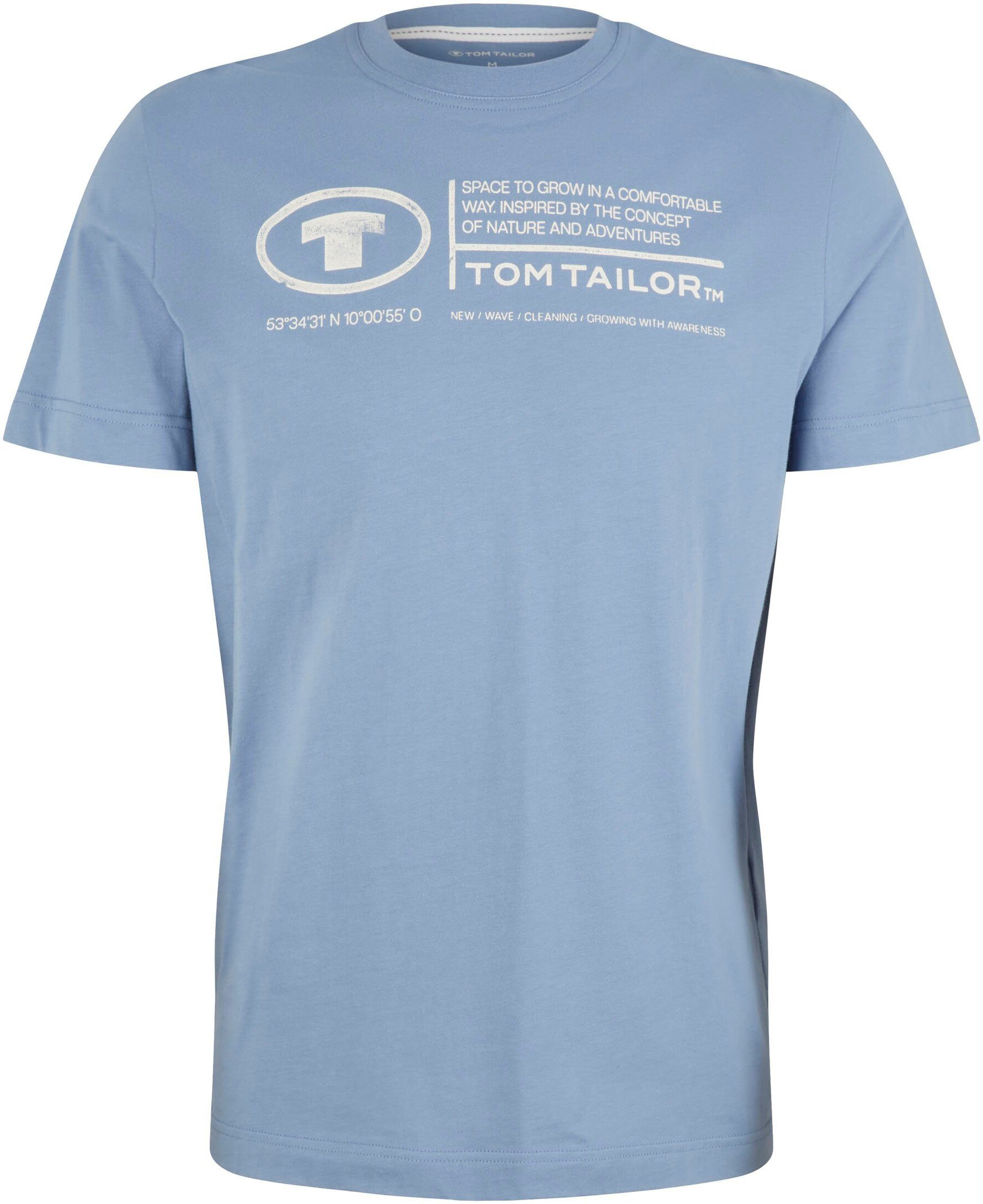 Print-Shirt Tom Tailor Herren T-Shirt Frontprint