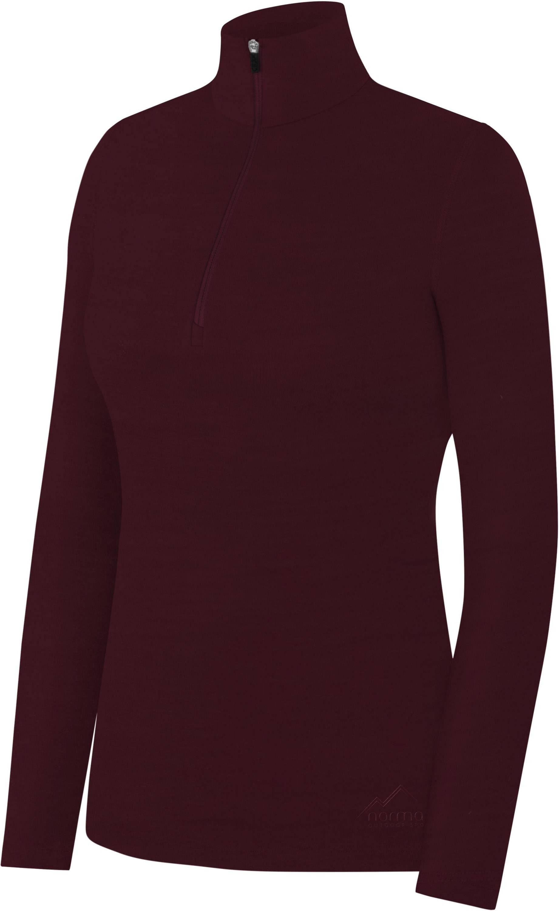 normani Langarmshirt Damen Merino Langarm mit 1/4 Zipper Launceston Merino Winter Outdoor Ski Pullover - Aus Merinowolle – Bild 3 von 5
