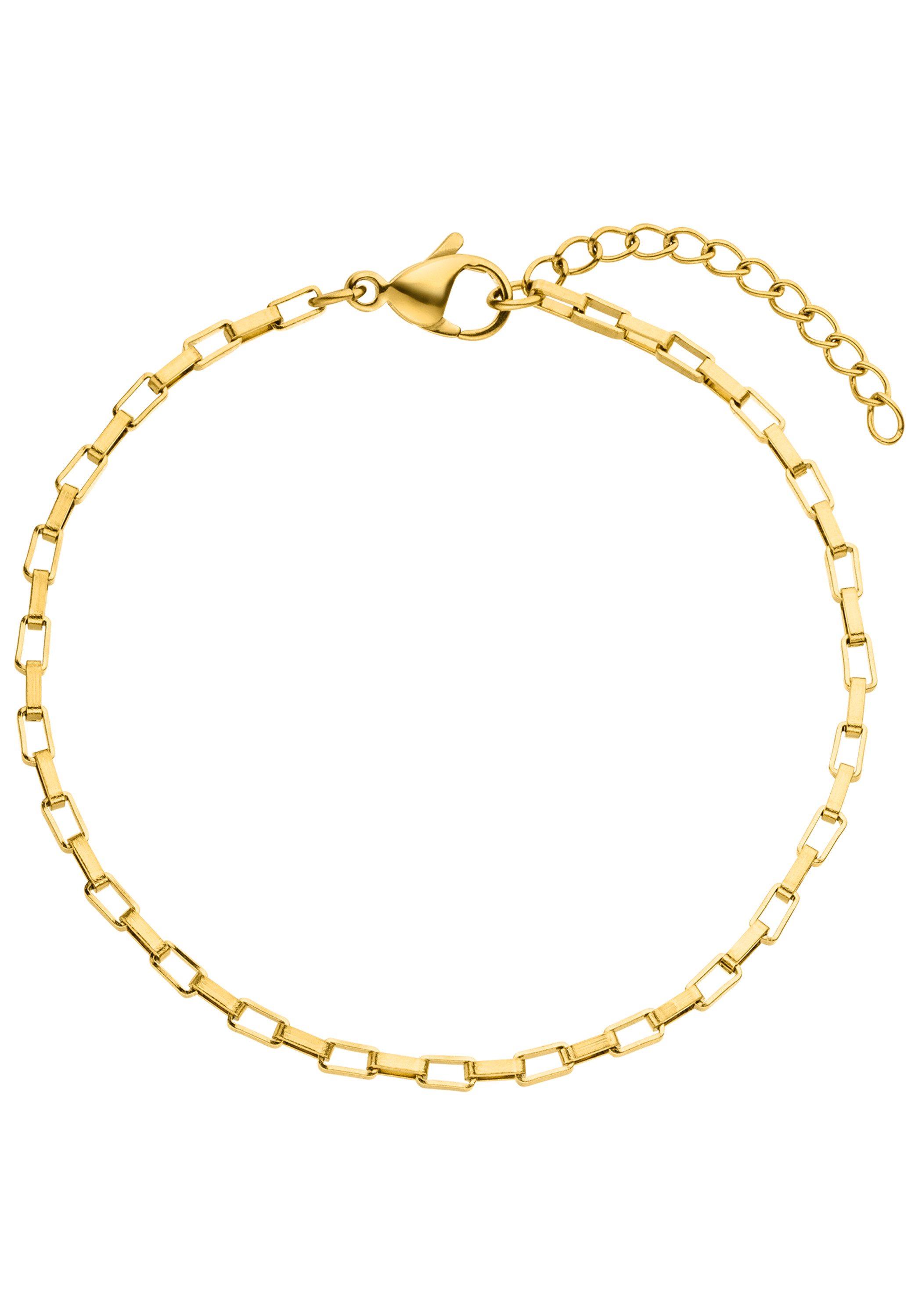 JOBO Armband Kastenarmband Kastenkette, Edelstahl goldfarben günstig online kaufen