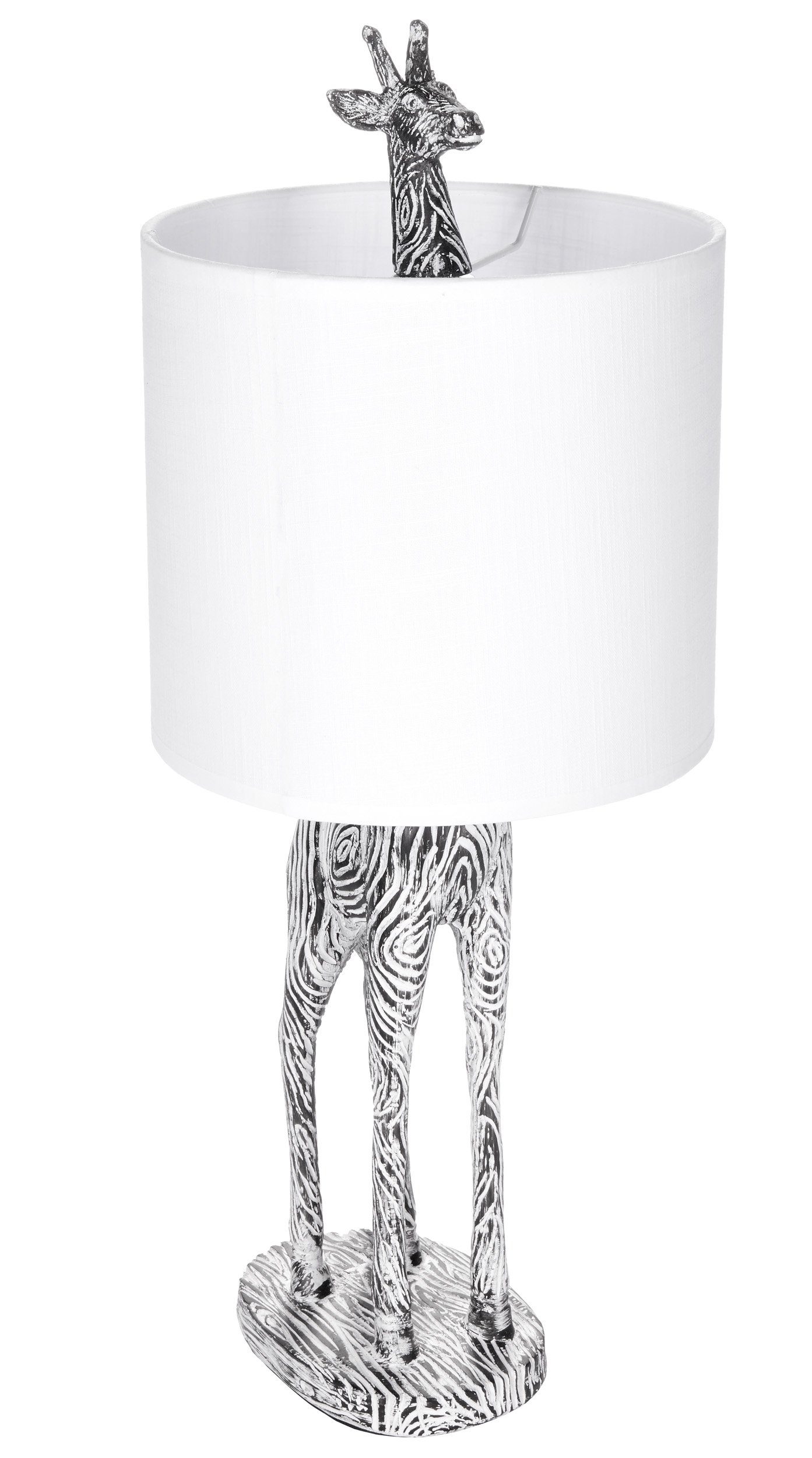 BRUBAKER Nachttischlampe Tischleuchte Afrika, Keramikfuß, cm mit Höhe Lampe Leuchtmittel, ohne Giraffe 51,5 Motiv