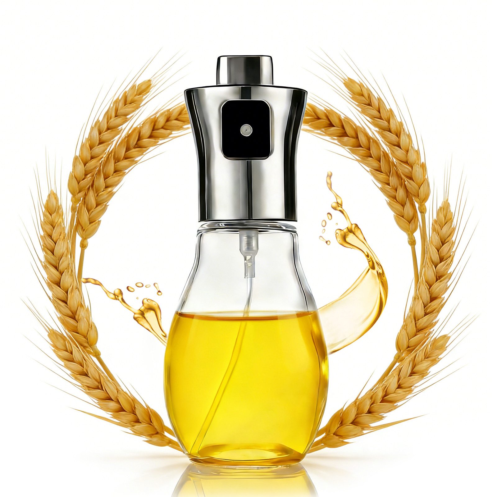 FANNOU Ölspender öl sprühflasche glas 200ml, Ölsprüher für Speiseöl, (1-tlg), Olivenölsprüher für Salat, Grillen, Backen in der Küche