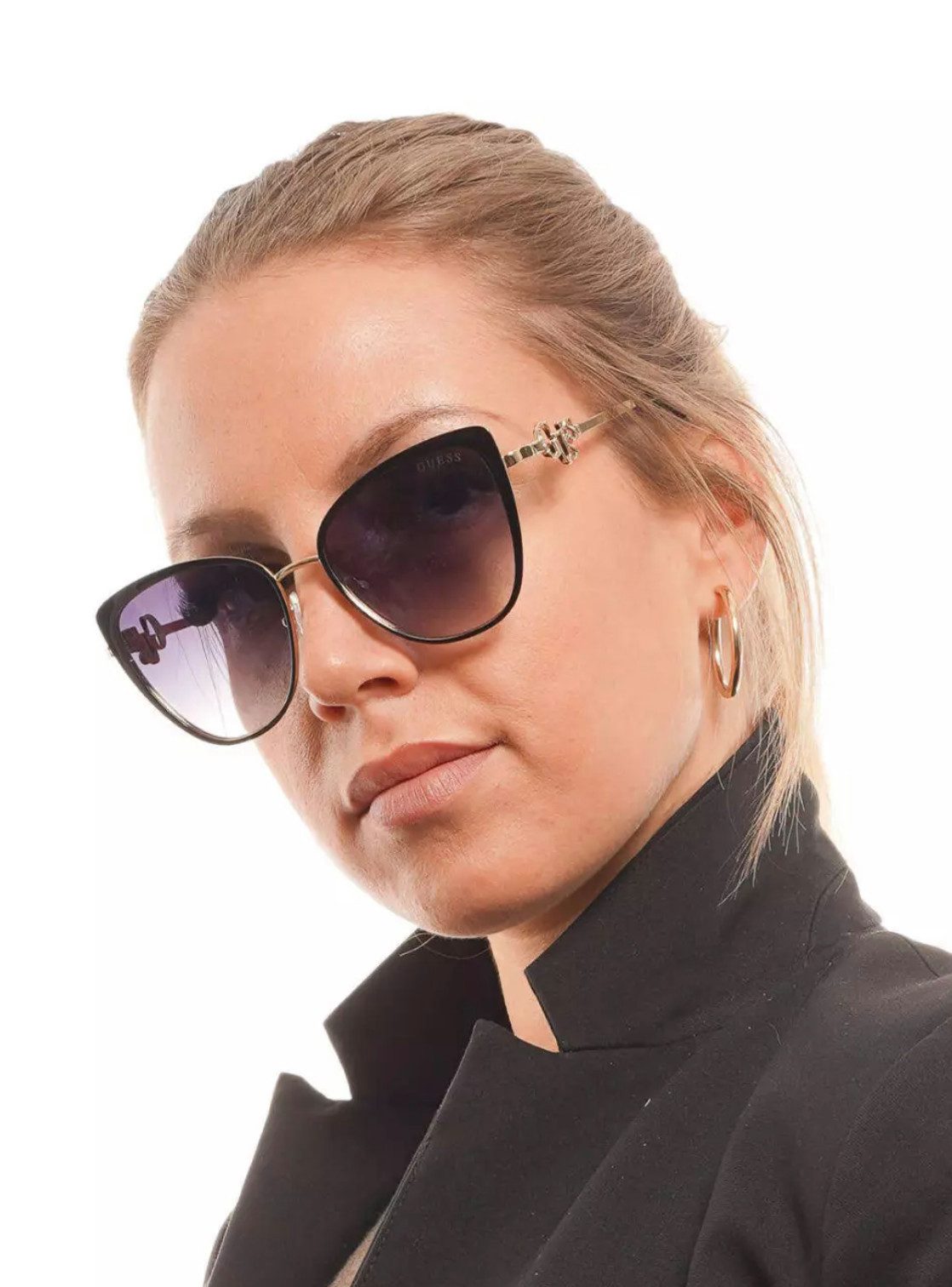 Guess Sonnenbrille Cat Eye Brille Mit Soft Tasche Etui