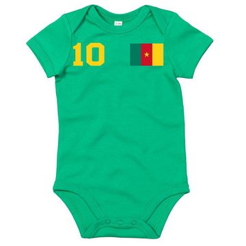 Blondie & Brownie Strampler Kinder Baby Kamerun Afrika Cup Sport Trikot Fußball Meister WM