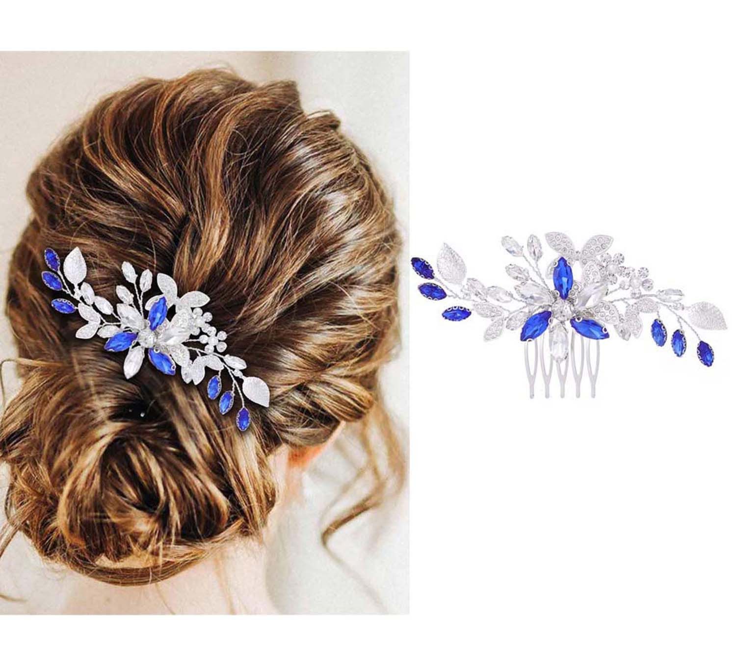 Oemmn Haarspange Braut Hochzeit Haarkämme Kristall Kopfstück Strass