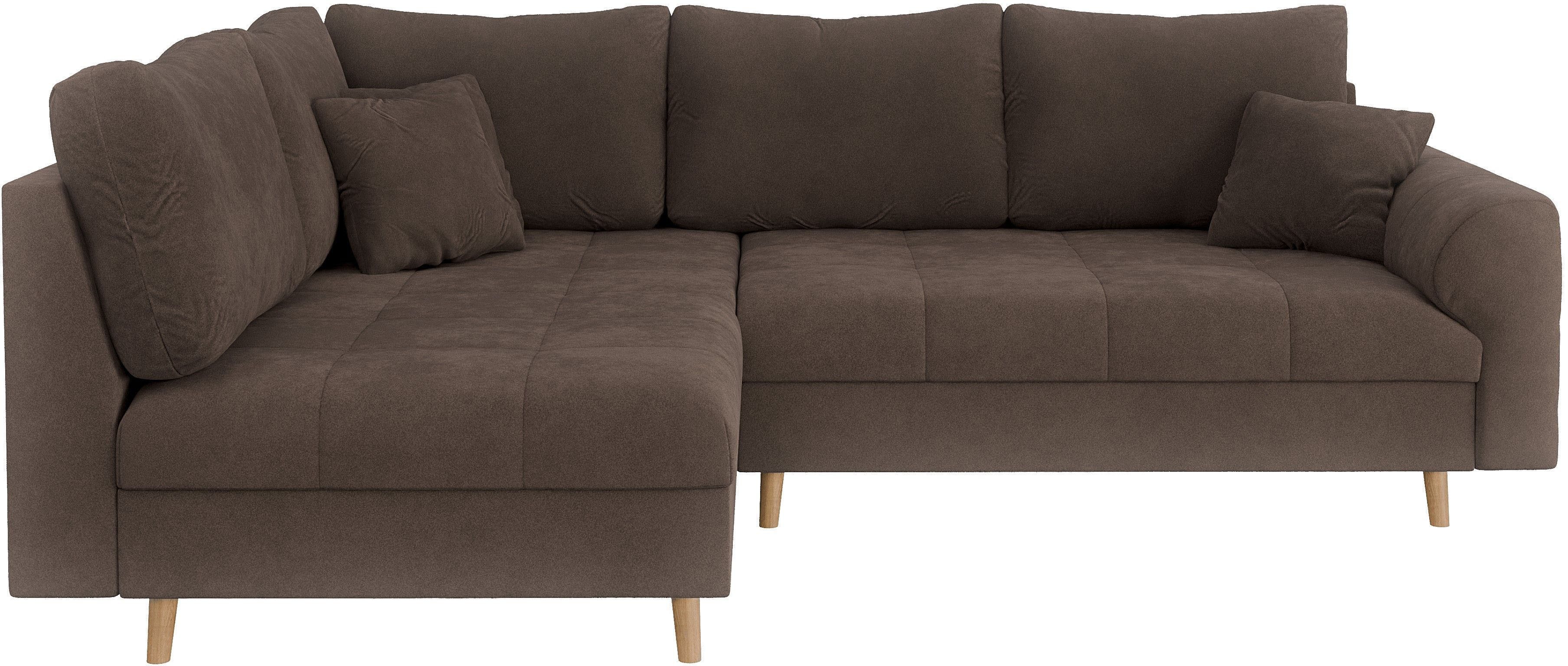 Home affaire Ecksofa "CHARRE L-Form mit Ottomane, Maße B/T/H: 231/161/81 cm günstig online kaufen
