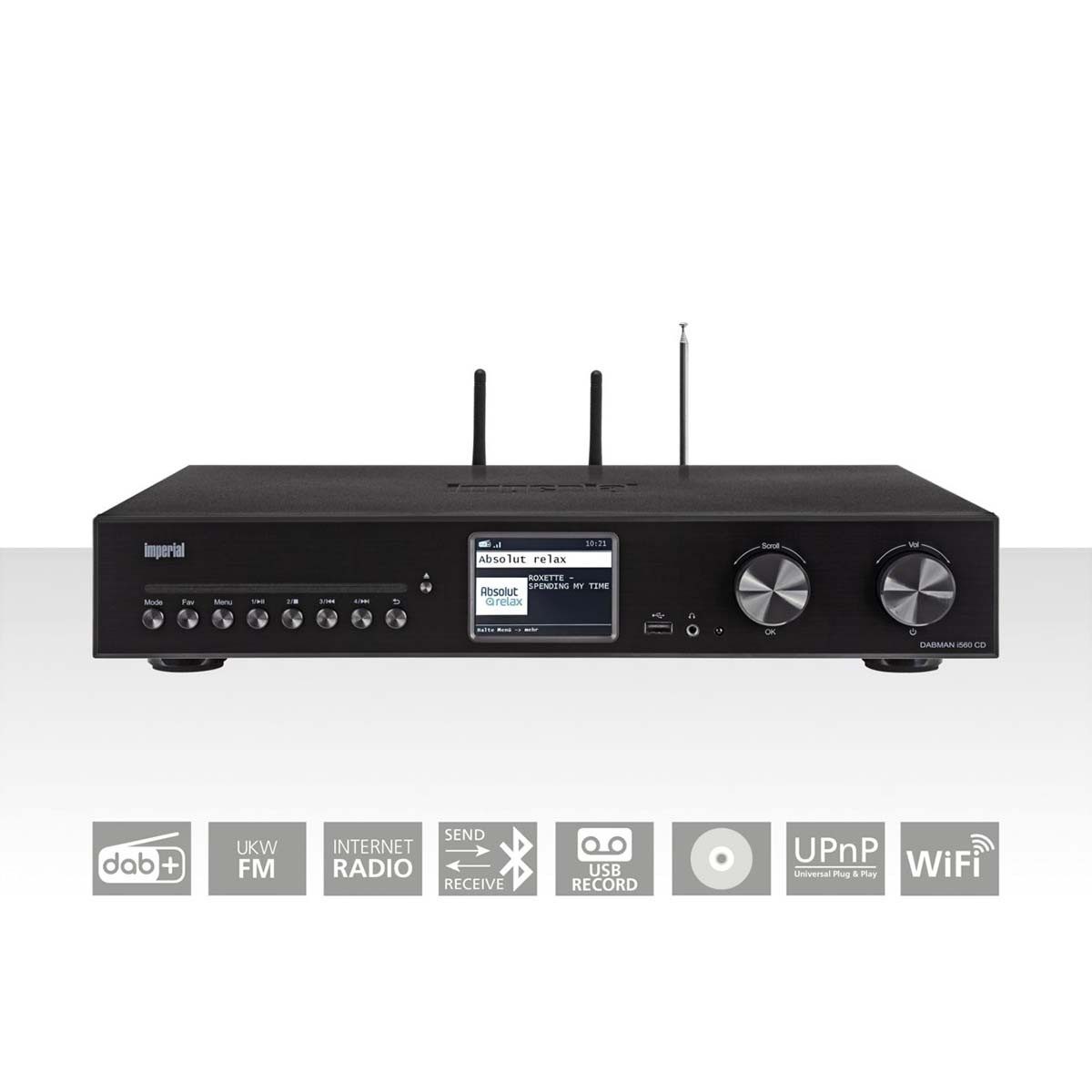 IMPERIAL by TELESTAR 22-254-00 Radio (Internet Radio, All-in-One HiFi-System, CD, DAB+, Internetradio, Bluetooth)