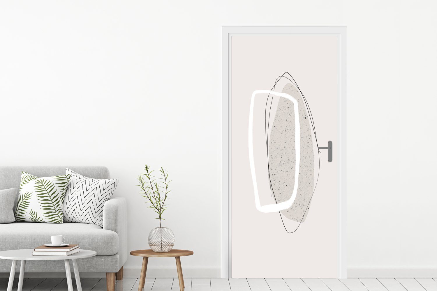 MuchoWow Türtapete Tür, bedruckt, Pastell Fototapete Abstrakt 75x205 Türaufkleber, - Matt, für St), - cm Design, (1