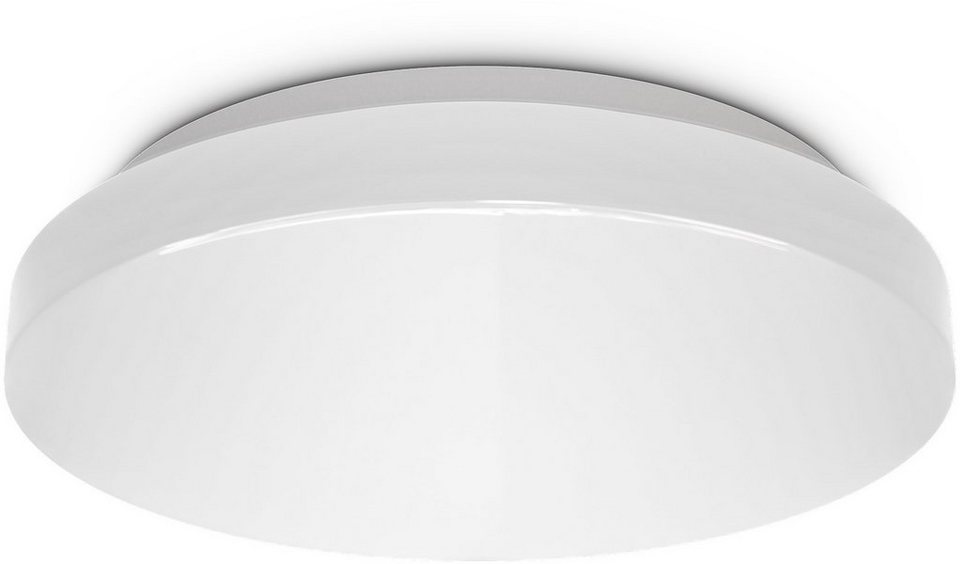 B.K.Licht LED Deckenleuchte, LED fest integriert, Neutralweiß, Deckenlampe,  Bad, rund, flach, IP44, Schlafzimmer, Küche, Flur, 10W