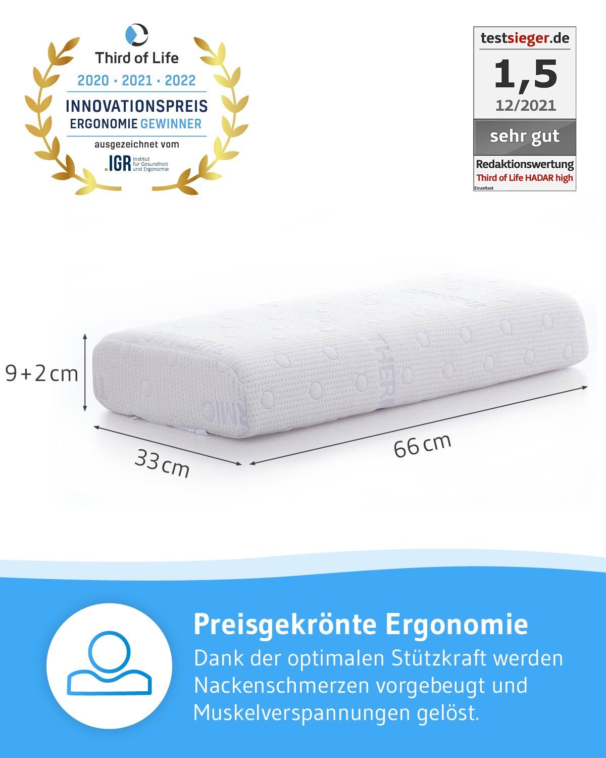 Third of Life Nackenstützkissen HADAR Nackenstützkissen, günstig online kaufen