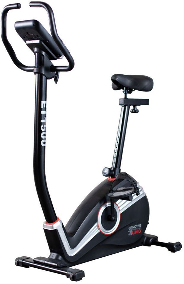 MOTIVE FITNESS by U.N.O. Ergometer ET 1500 (mit Tablet-Halterung), 150 kg max. Benutzergewicht, Fahrrad, 32 Widerstandsstufen