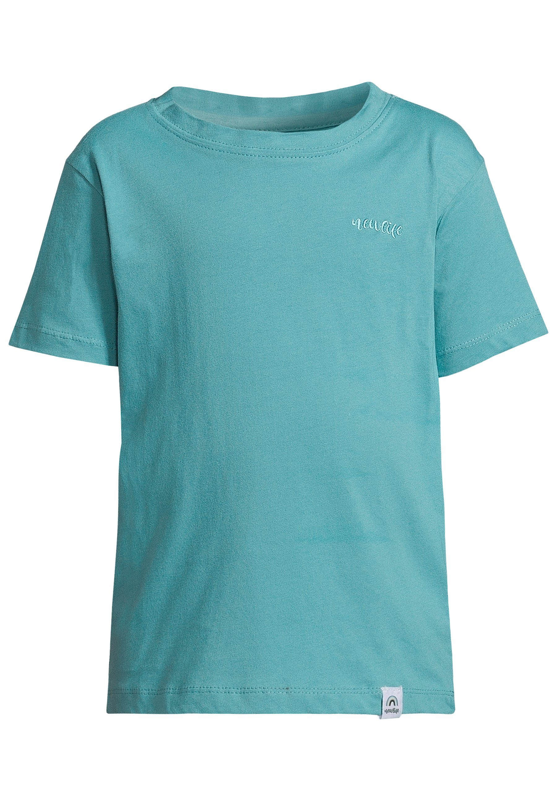 New T-Shirt GOTS T-Shirt zertifizierte Bio-Baumwolle Basic Life Türkis