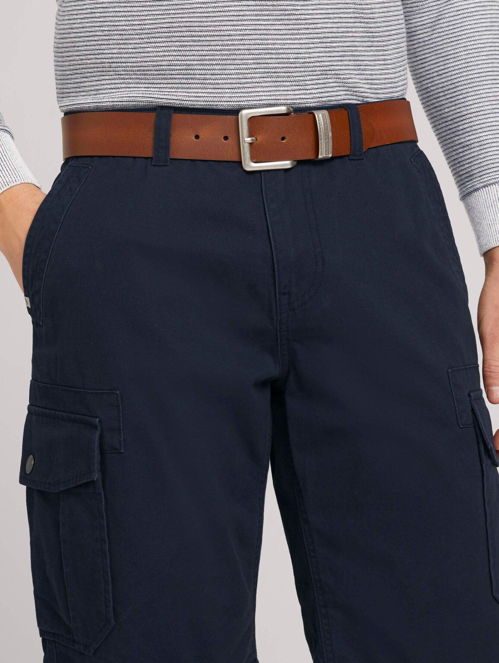 TOM TAILOR Ledergürtel Belts TTHARRY Ledergürtel mit eckiger Dornschließe