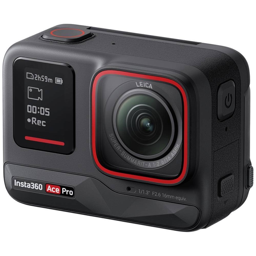 Insta360 Actioncam - Standard Kit CINSAAJA Action Cam (8K, 4K, 2.7K, Full-HD, Zeitlupe, Zeitraffer, Touch-Screen, Bluetooth)