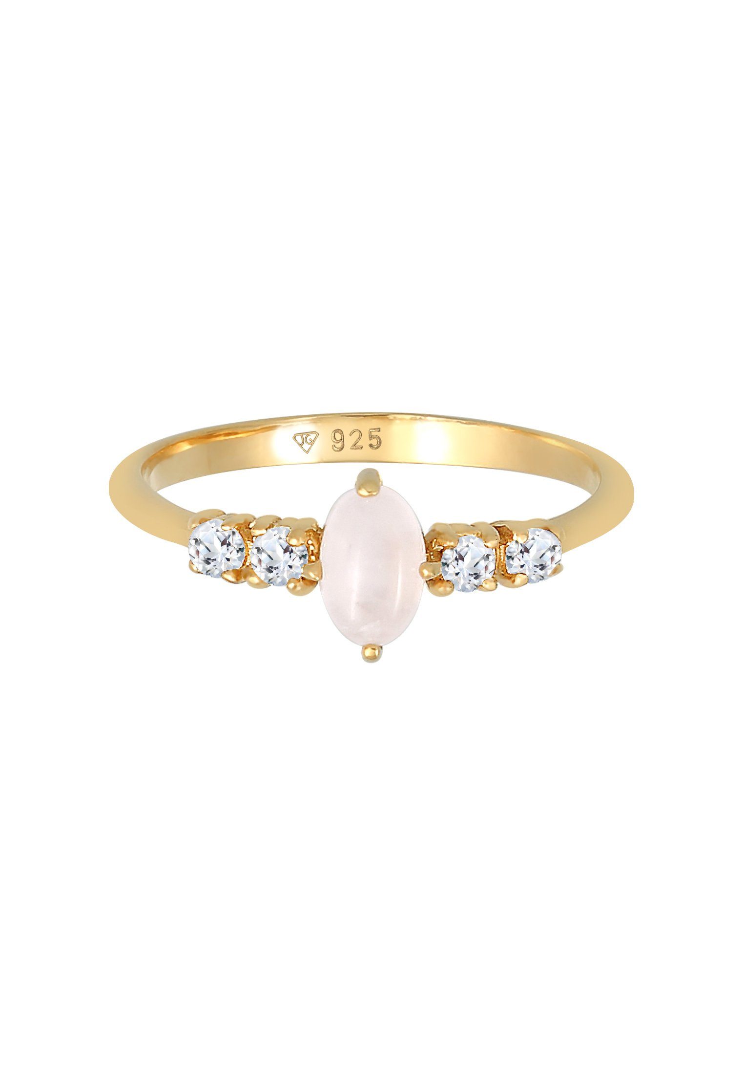 Elli Premium Fingerring Rosa Quarz Topas Oval Verlobung 925 Silber günstig online kaufen