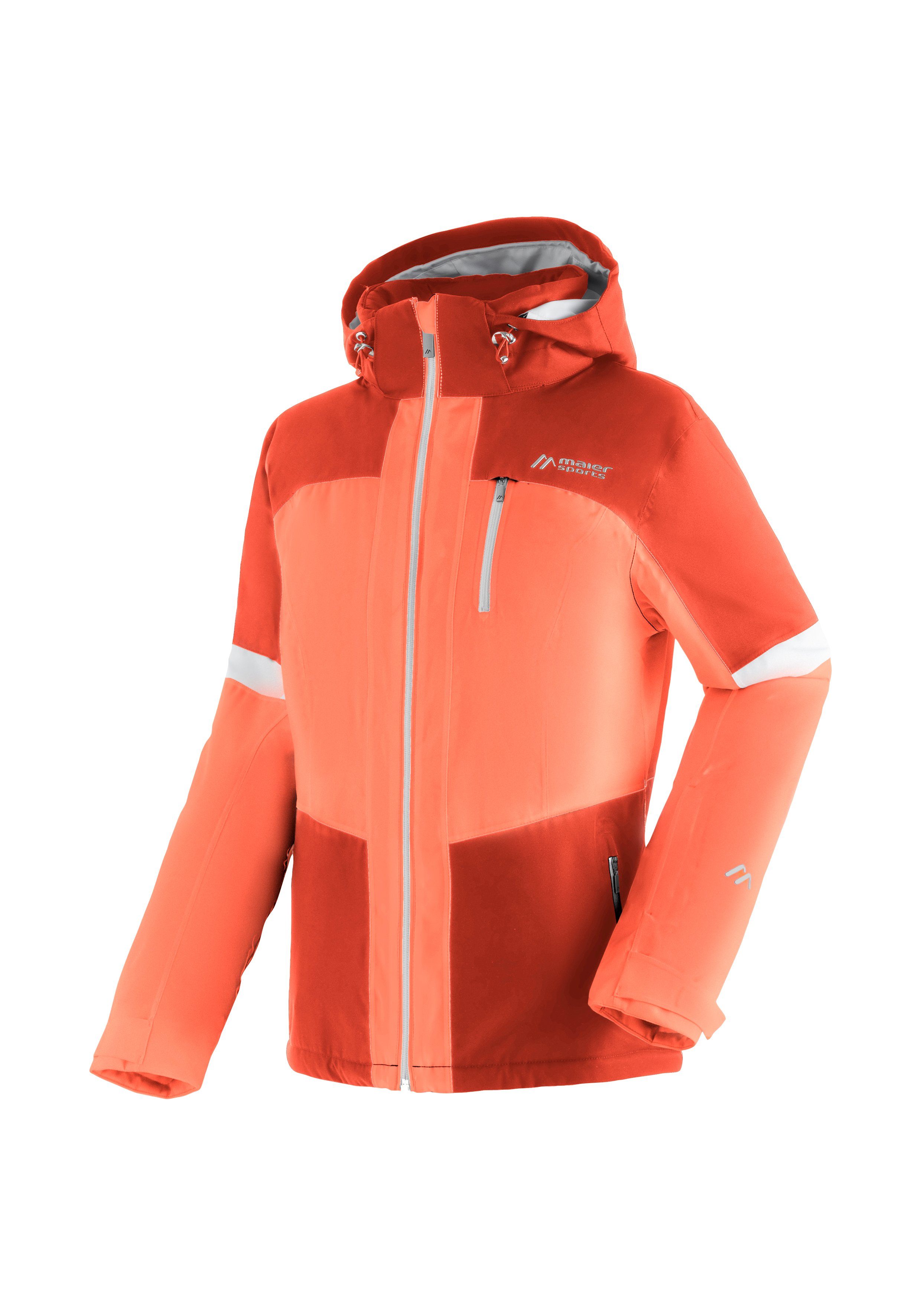 Maier Sports Skijacke Eiberg W – Freeride mit Piste warmer Skijacke Isolation ideal und weinrot für