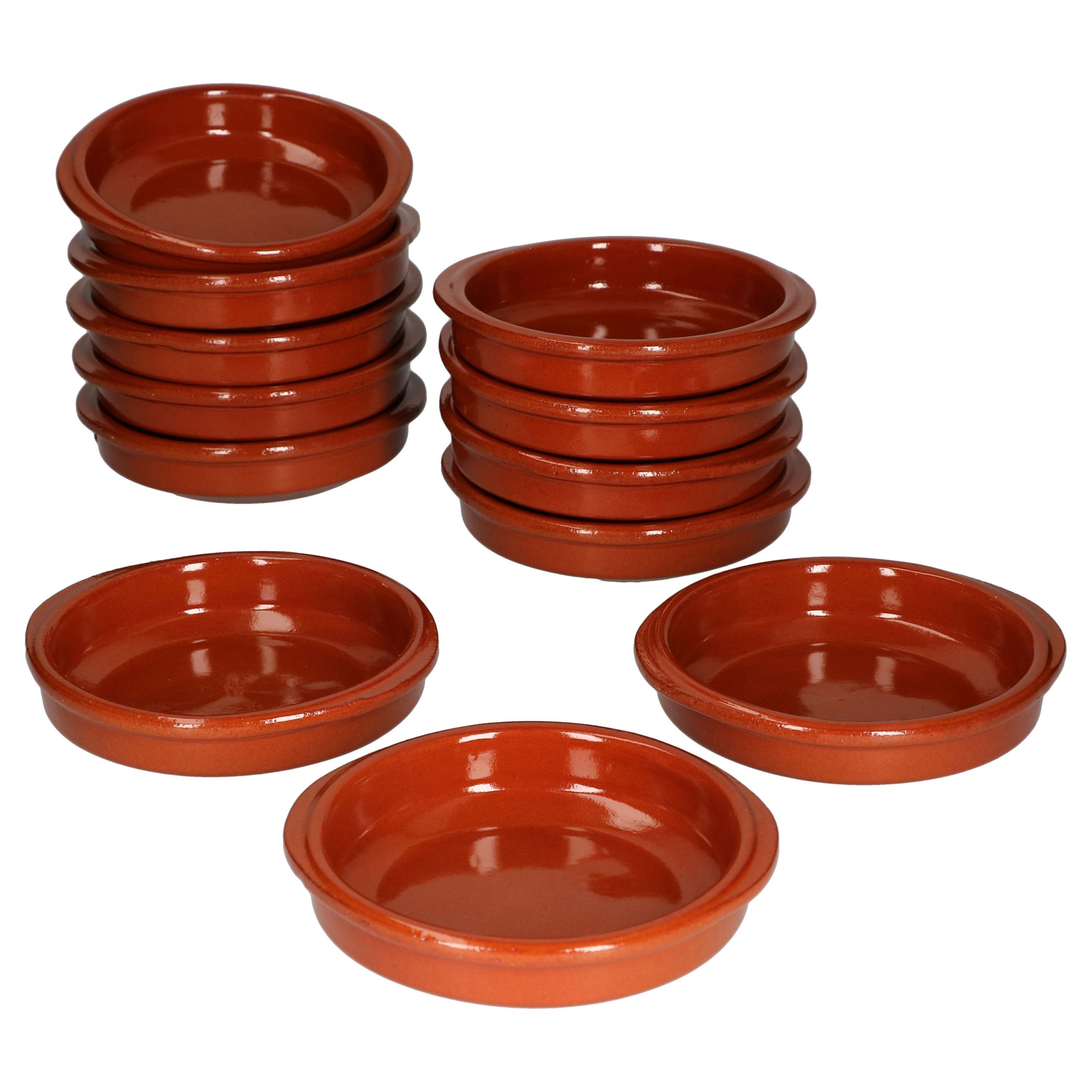 Tapas-Schale 12er Set Cazuela Bernd S Ø 12cm Tonschalen mit Griffen