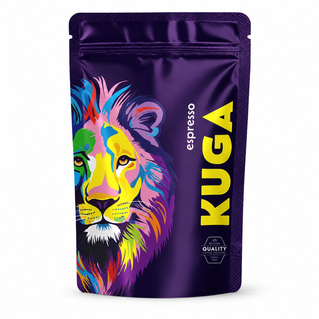 UMBRELLA Kaffee KUGA Espresso Kaffeebohnen ganze Bohne säurearm Siebträger Moka, (30% Arabica & 70% Robusta aus Brasilien,Uganda & Vietnam, Belgische Slow-Roasting Tradition–mittel-dunkle Röstung,Intensität 7/9), Mono-Material-Beutel mit Aromaventil–100% recycelbar,sozial produziert
