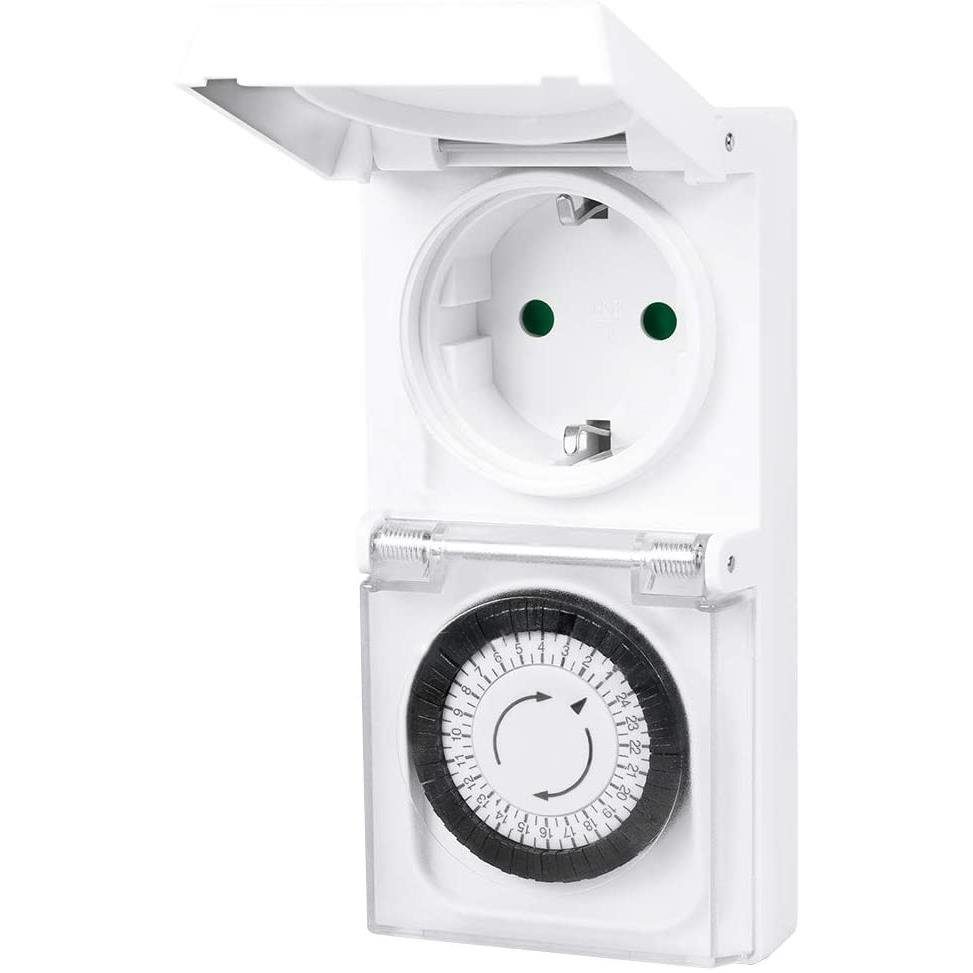 LogiLink Zeitschaltuhr ET0006A Mechanische Zeitschaltuhr, 2er Set, IP44, Outdoor