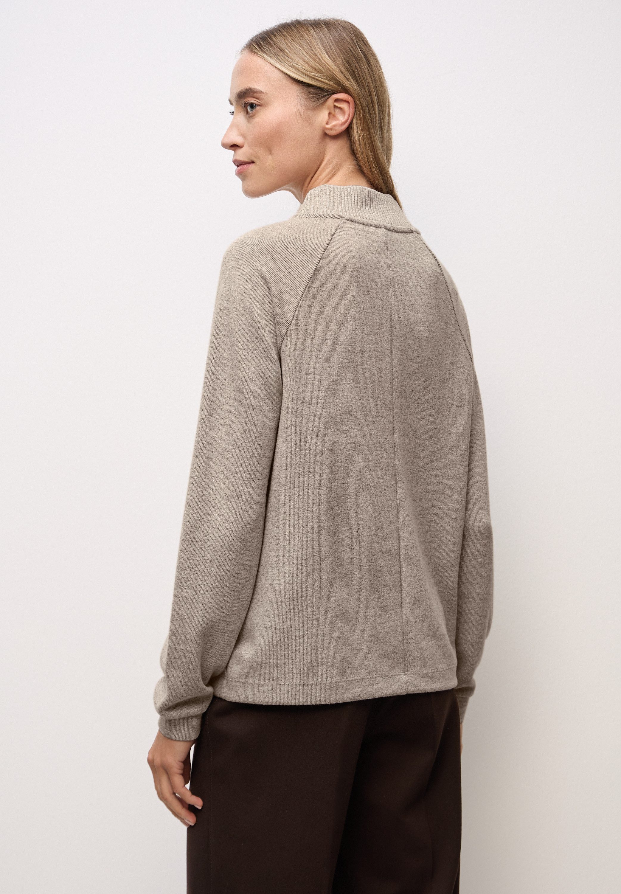 STREET ONE Langarmshirt im Melange Look günstig online kaufen