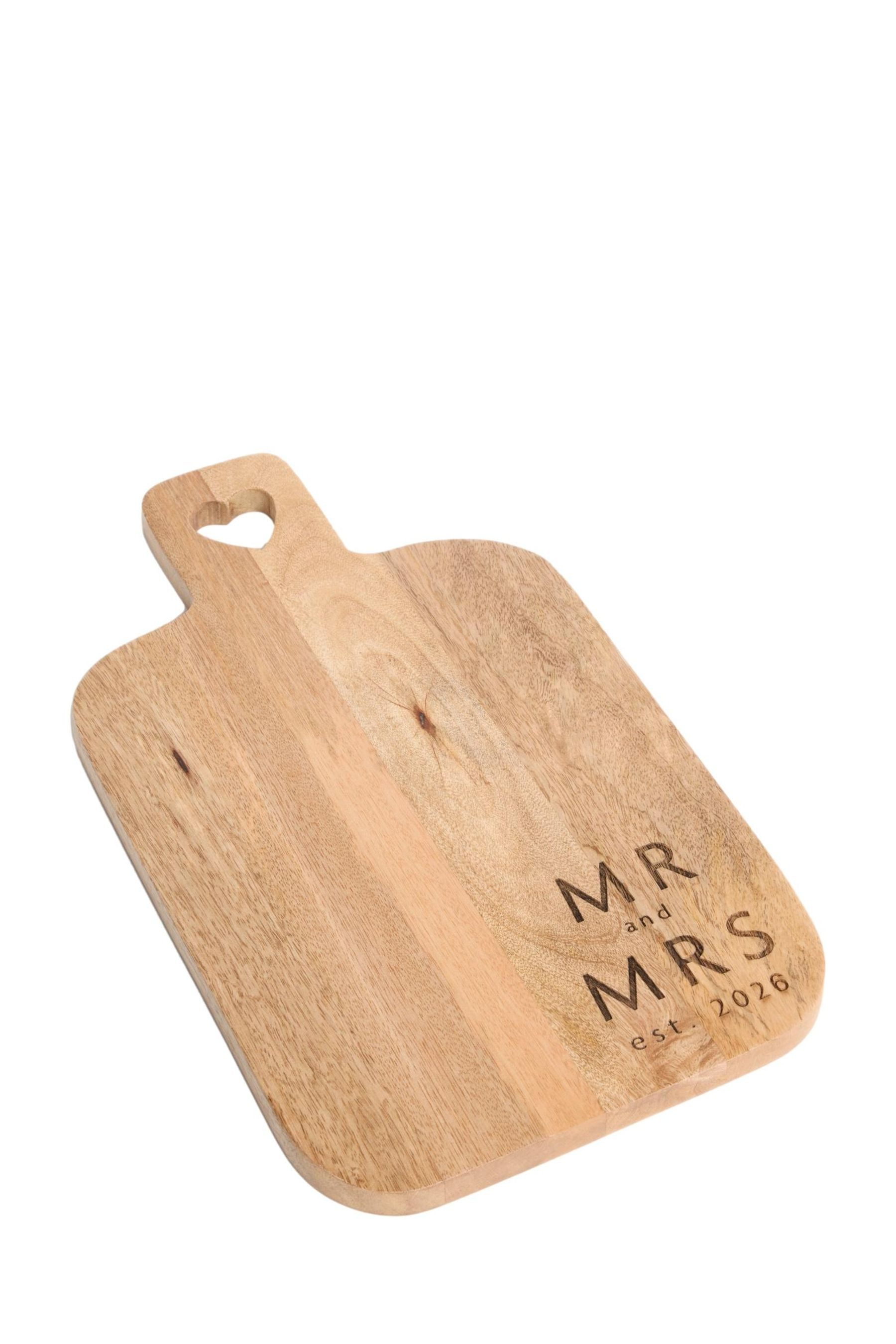 Next Schneidebrett Schneidebrett Hochzeit, Mr and Mrs Est 2026, Holz, (1-St)