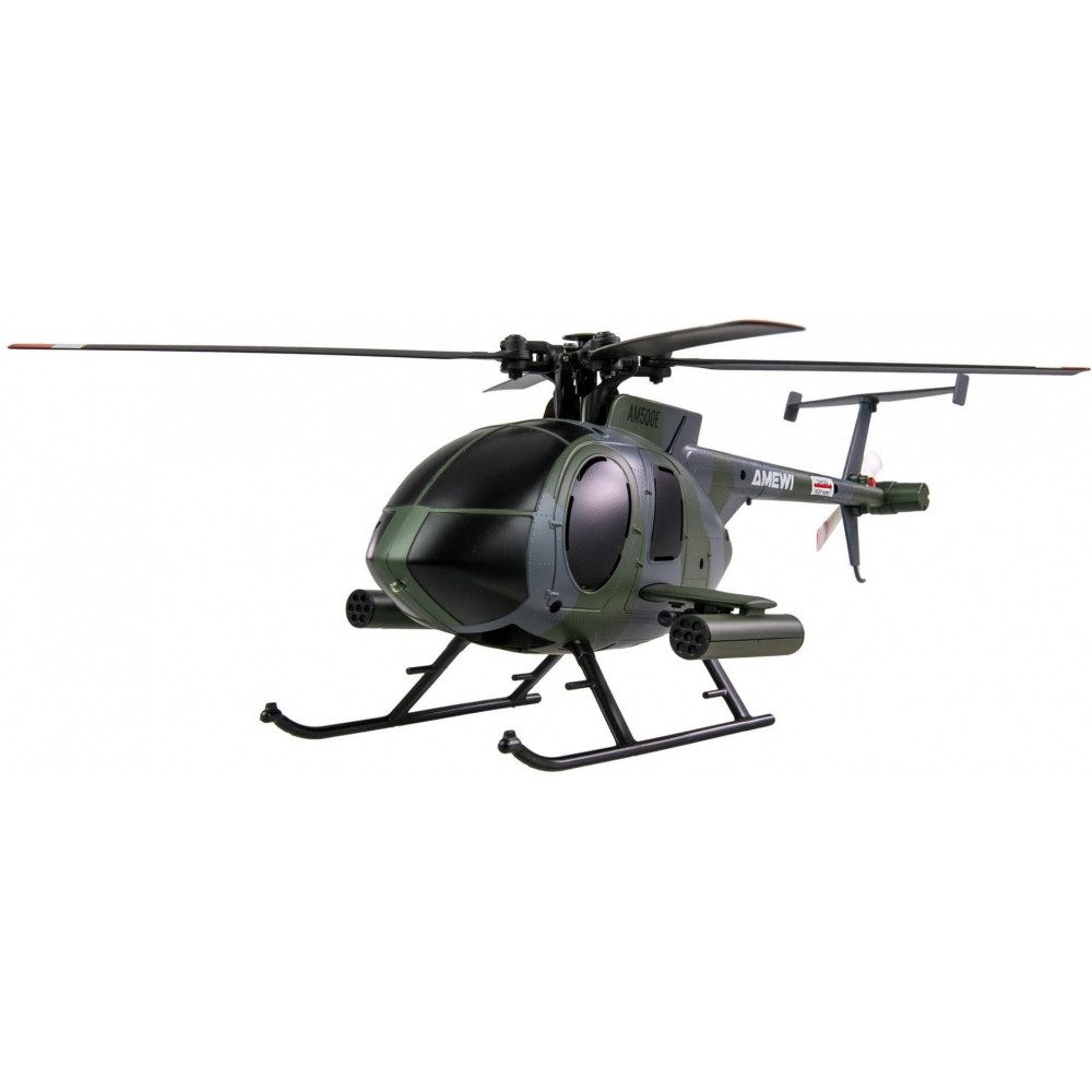 Amewi RC-Helikopter Hughes MD500 Helikopter Militär 4-Kanal 6G RTF - Hubschrauber - grau