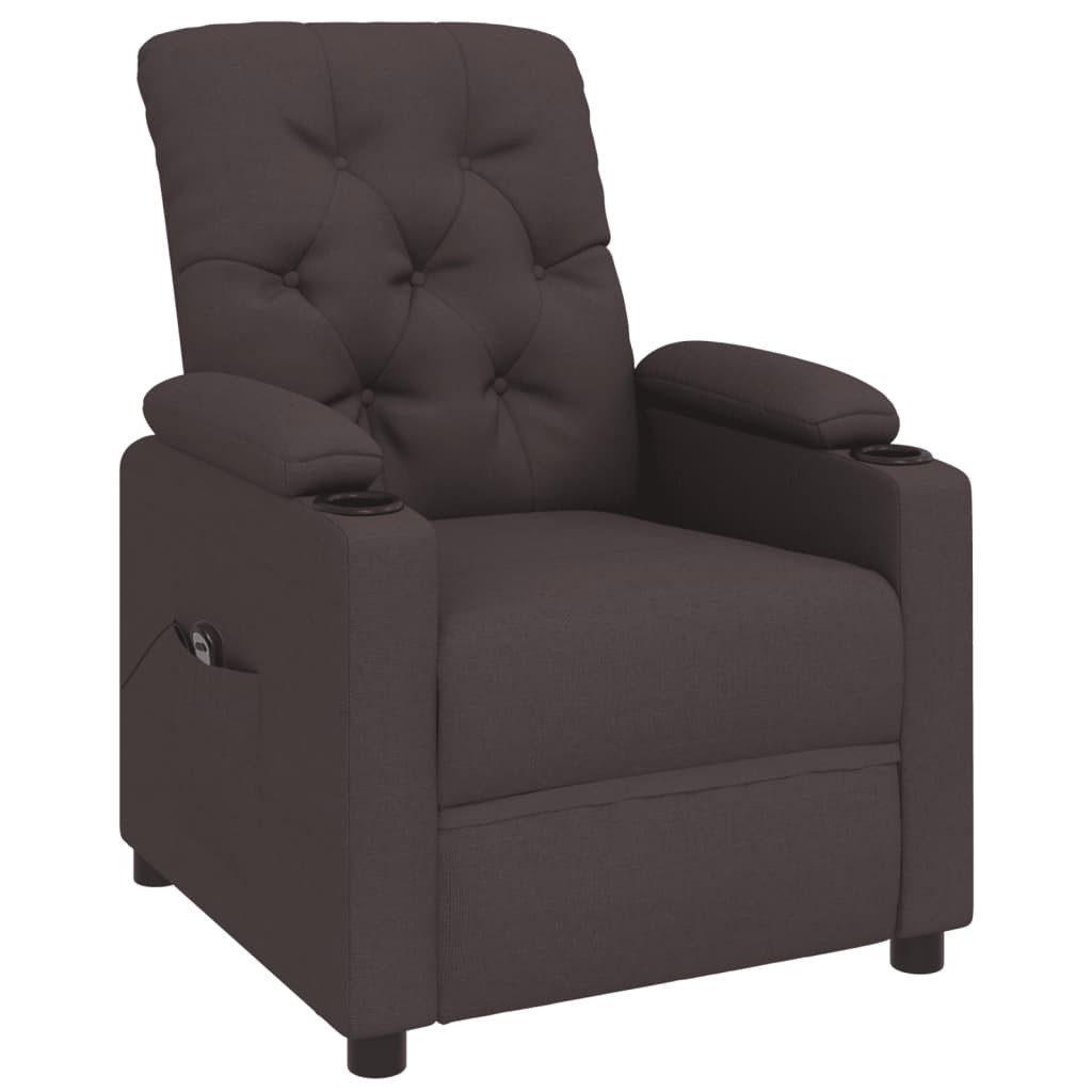 vidaXL Sessel Relaxsessel Elektrisch Dunkelbraun Stoff günstig online kaufen