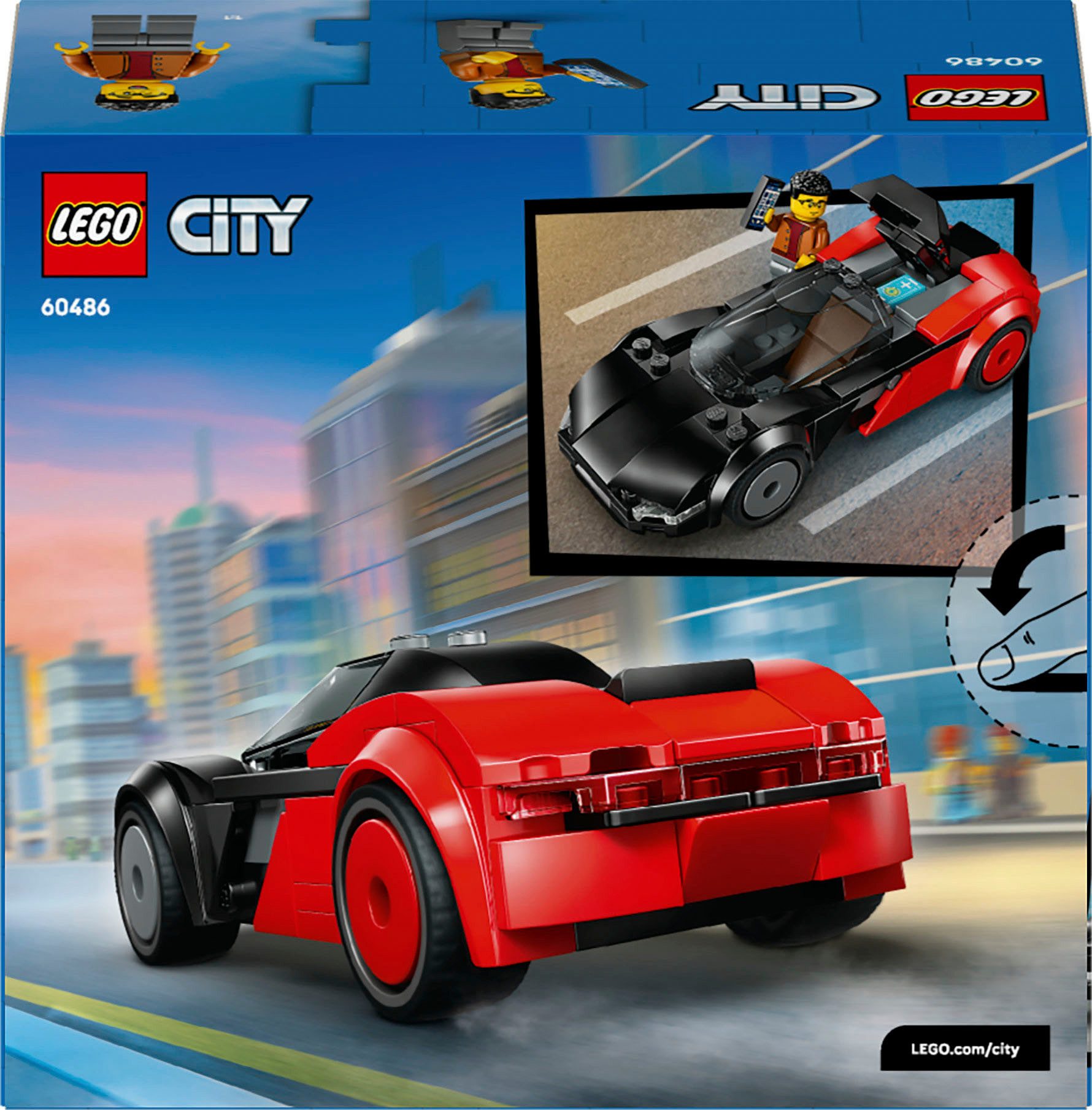 LEGO® Elektro-Supersportwagen (60486), LEGO City Konstruktionsspielsteine, (109 St), Made in Europe