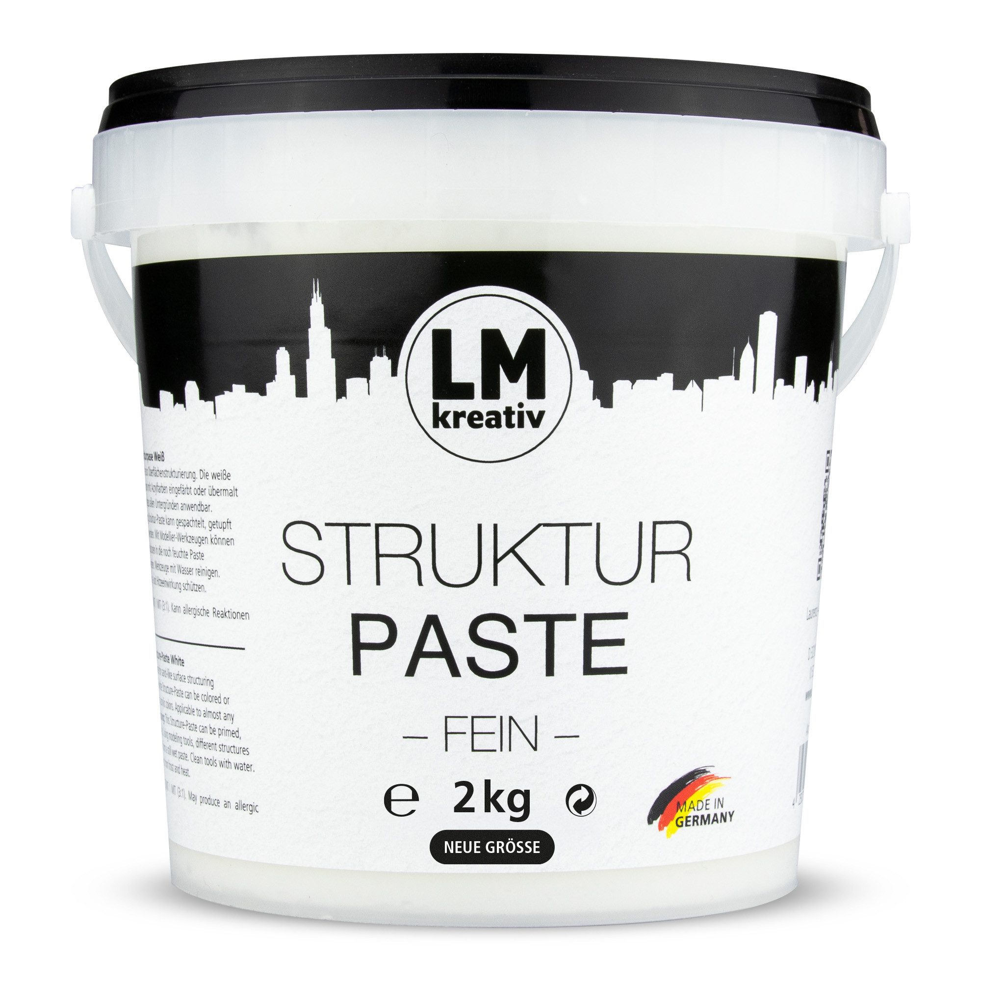 LM-Kreativ Strukturpaste Strukturpaste Fein, wasserfest nach Trocknung, matt, wasserbasiert