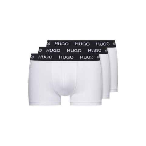 HUGO Trunk Men (3-St., 3er-Pack) Boxer Cotton Stretch Herren Unterhose kurzes Bein im 3er-Pack