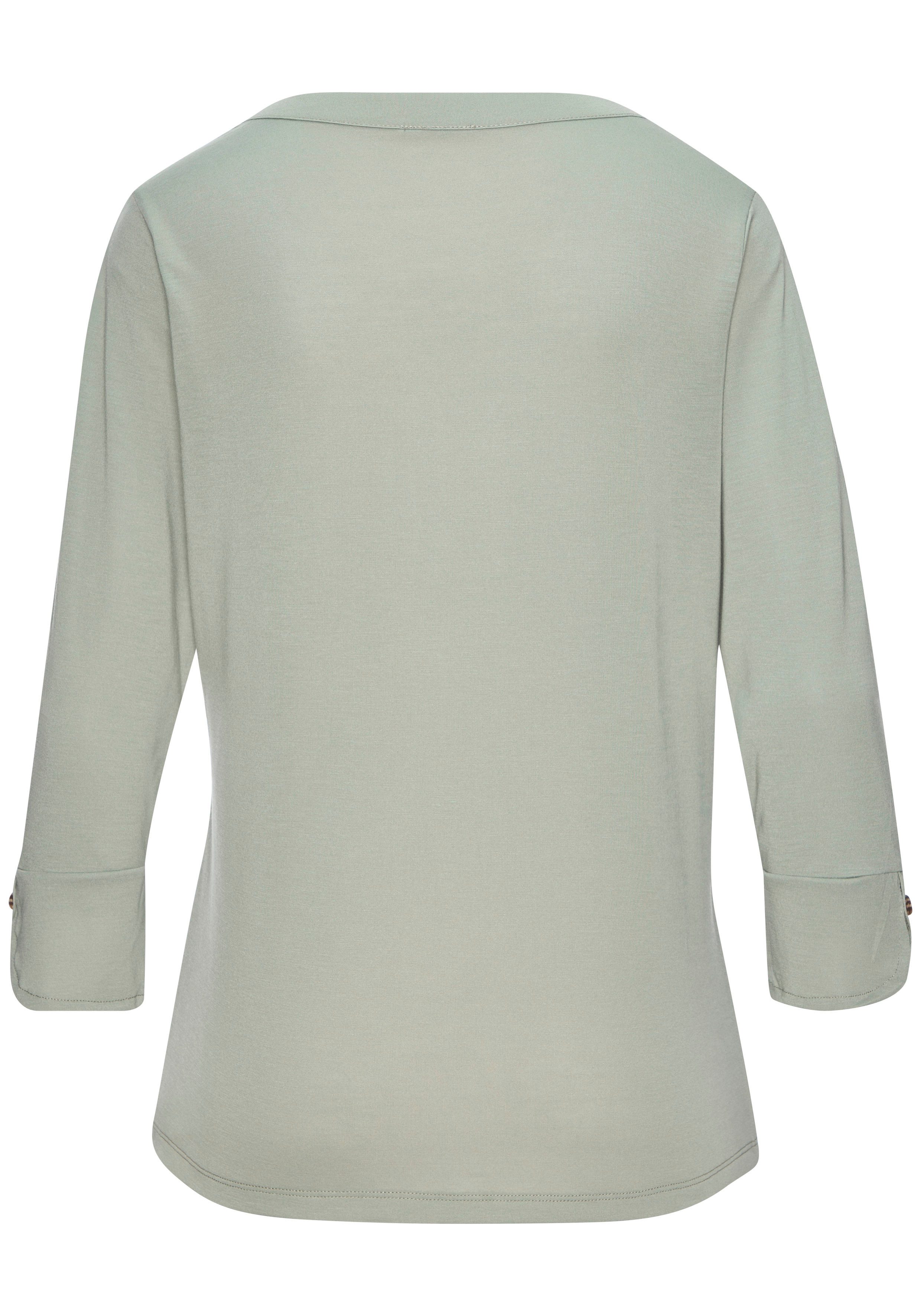 LASCANA Blusenshirt mit Knopfdetails aus pflegeleichter Jersey- Qualität mit Viskose, sommerlich leicht