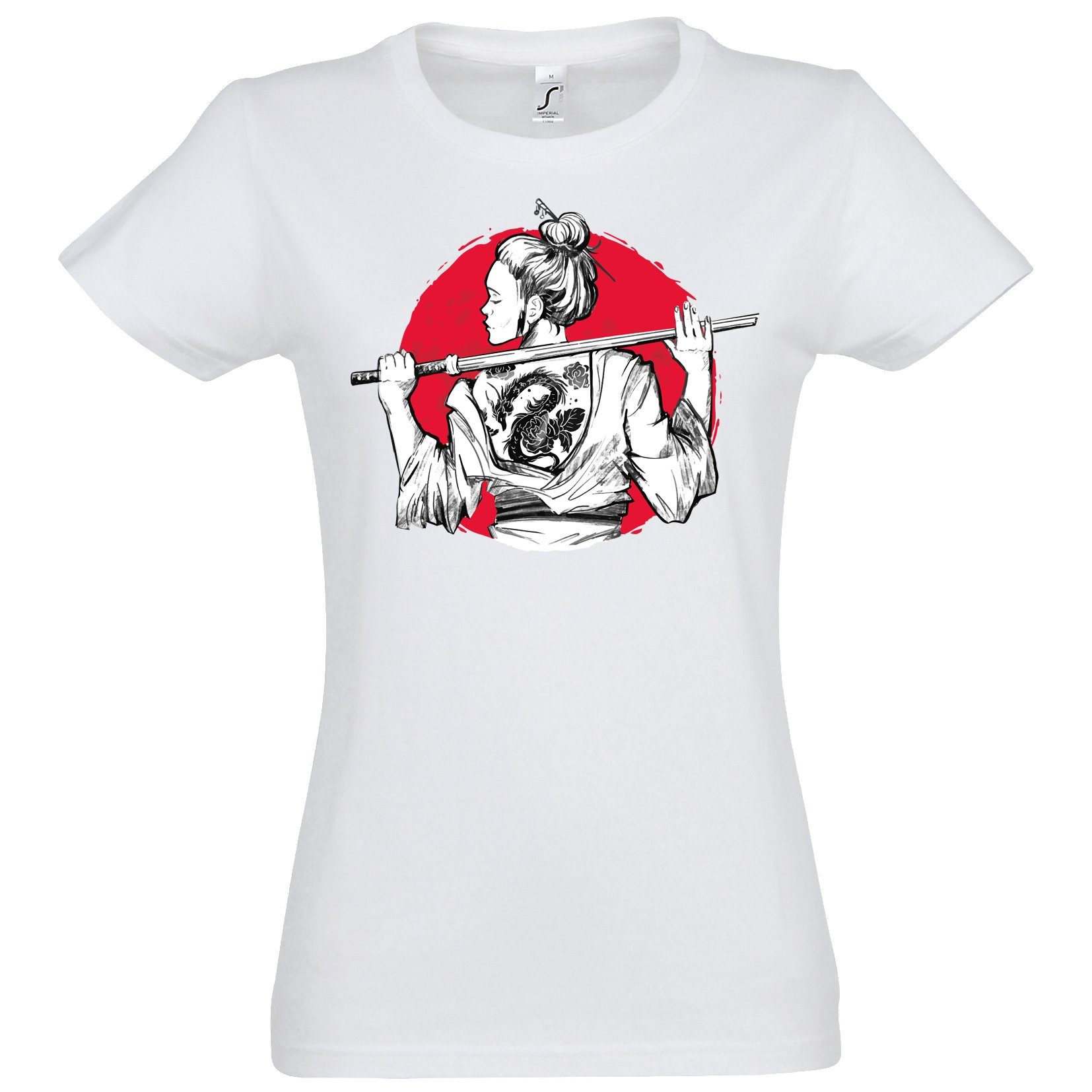 Youth Designz T-Shirt Samurai Girl Damen Shirt Mit modischem Japan Print