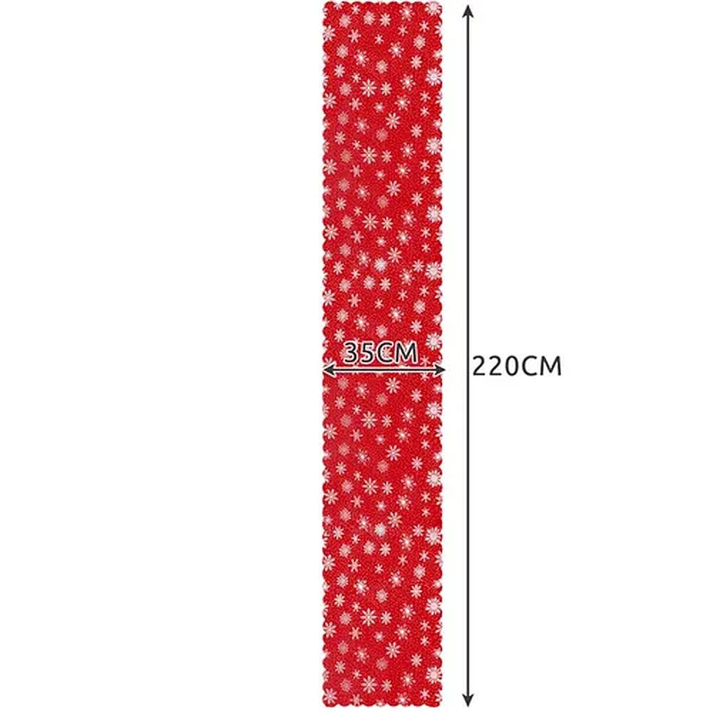 Ruhhy Tischläufer Tafellaeufer Tischdeko (Spar-Set 1-tlg, 220x35cm pflegeleicht), Schneeflockenmuster, pflegeleicht, waschbar
