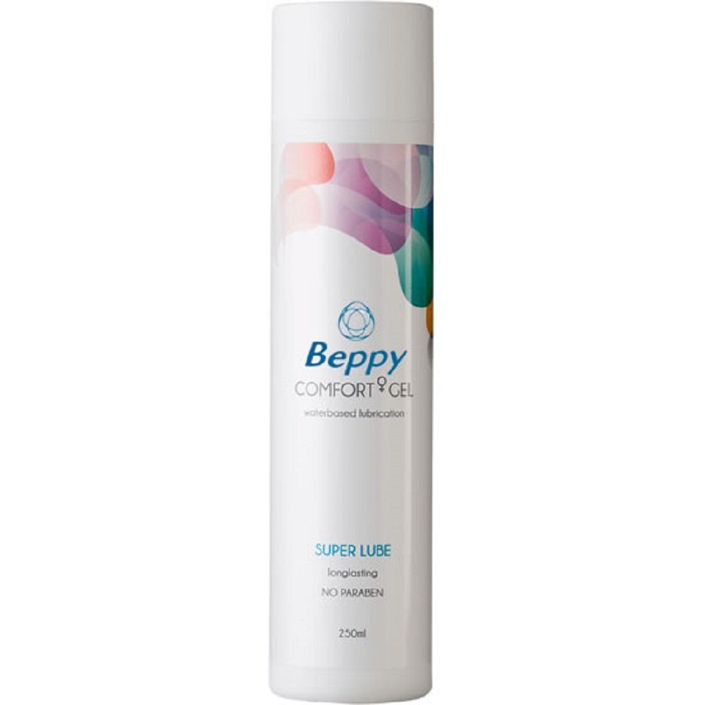 Beppy Gleitgel Comfort Gel «Super Lube» parabenfreies Gleitgel, auf Wasserbasis, Flasche mit 250ml, 1-tlg., hypoallergen, ohne Zusätze, für empfindliche Haut
