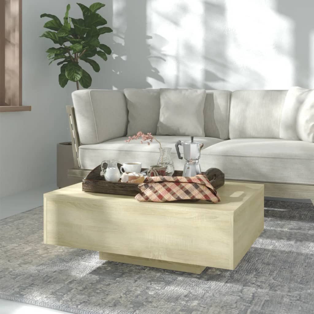 furnicato Couchtisch Moderner 85 x 55 x 31 cm in Sonoma-Eiche, Holzwerkstoff (1-St), Pflegeleichte Wohnzimmertisch-Ablage für dein gemütliches Wohnzimmer