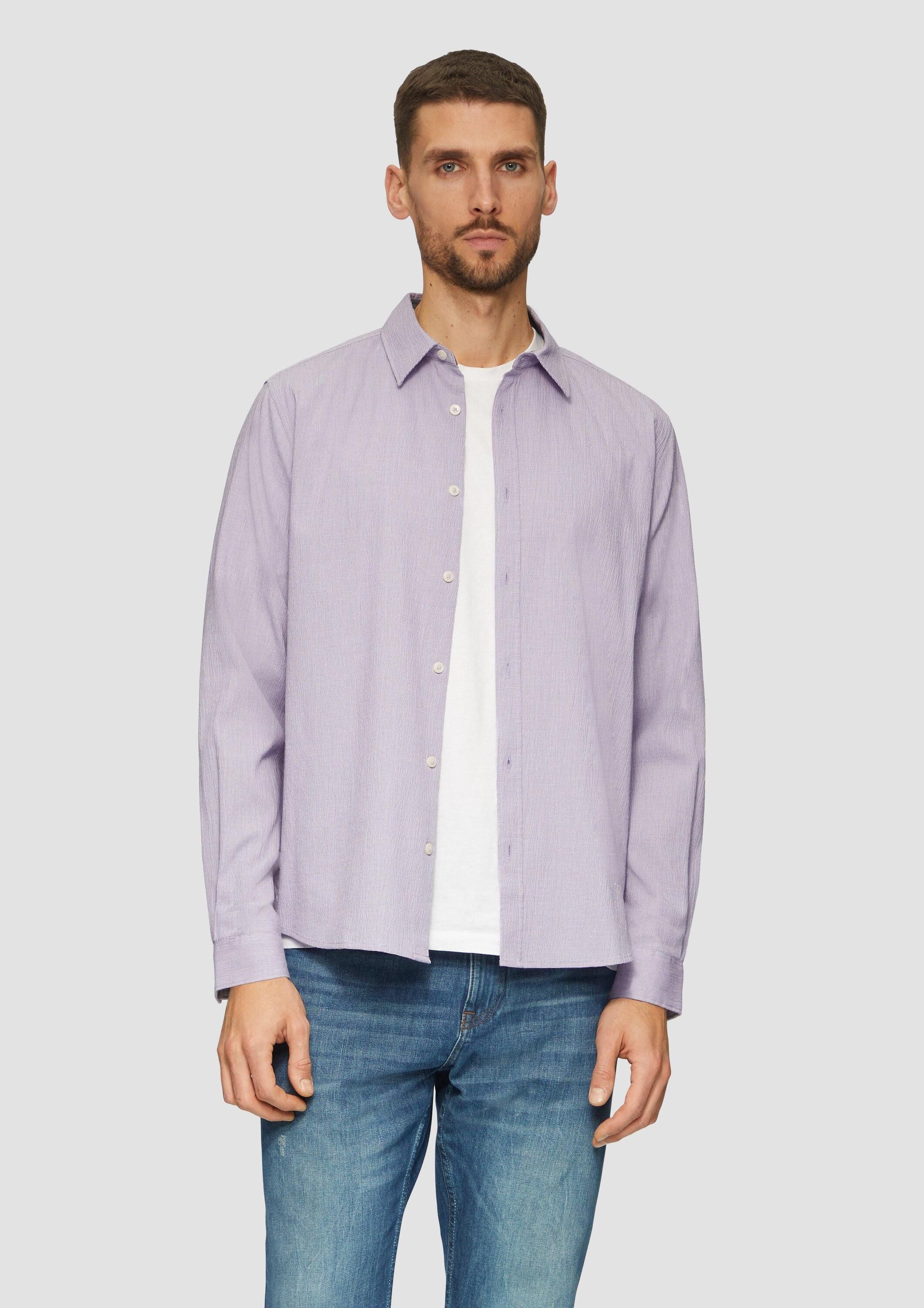 s.Oliver Langarmhemd Hemd Strukturiertes Hemd aus günstig online kaufen