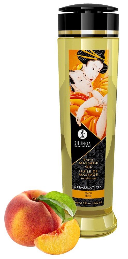 SHUNGA Massageöl Shunga - Massage Oil Stimulation Peaches 240 ml, für sinnliche Massagen